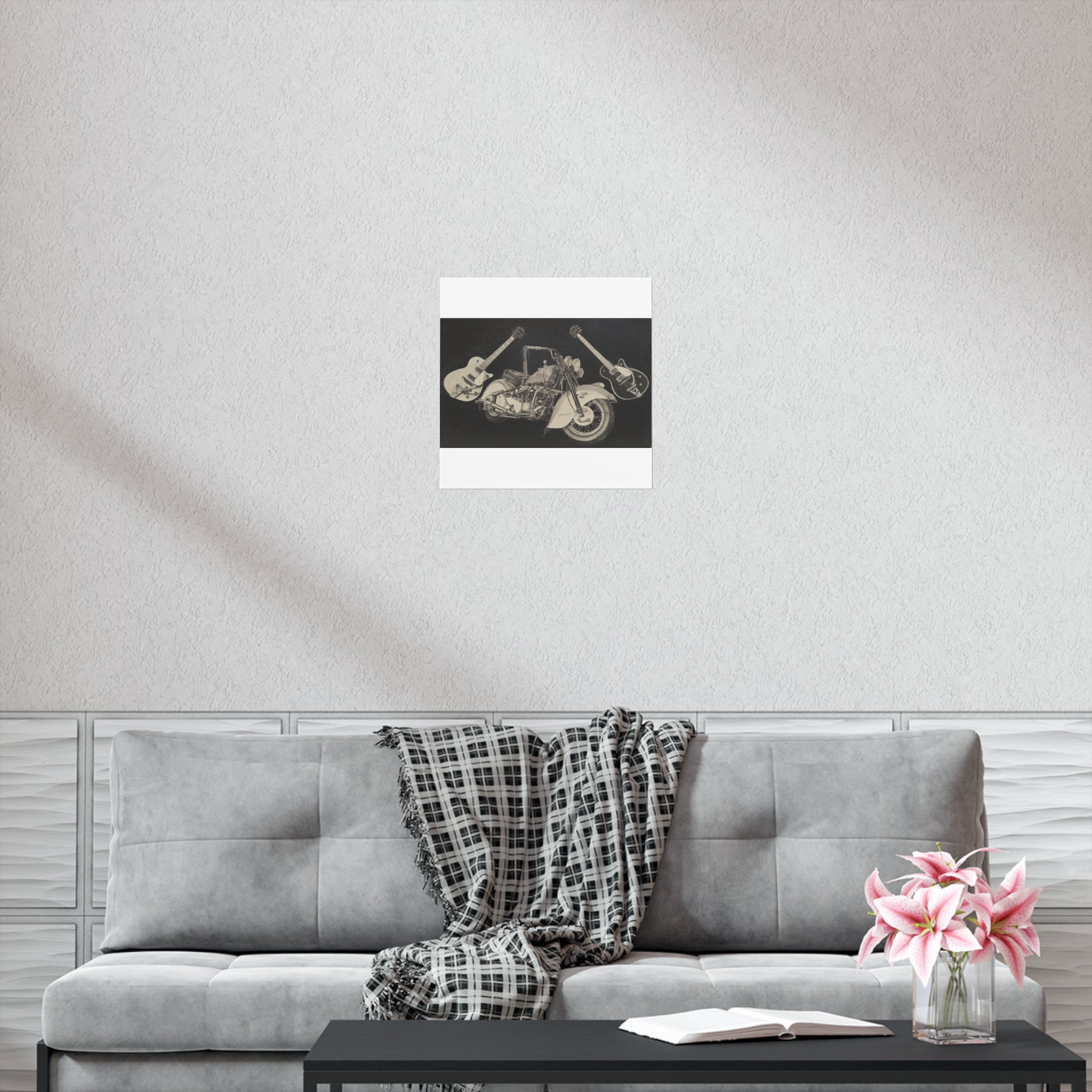 Guitars & Gasoline Art Poster, Music Wall Decor