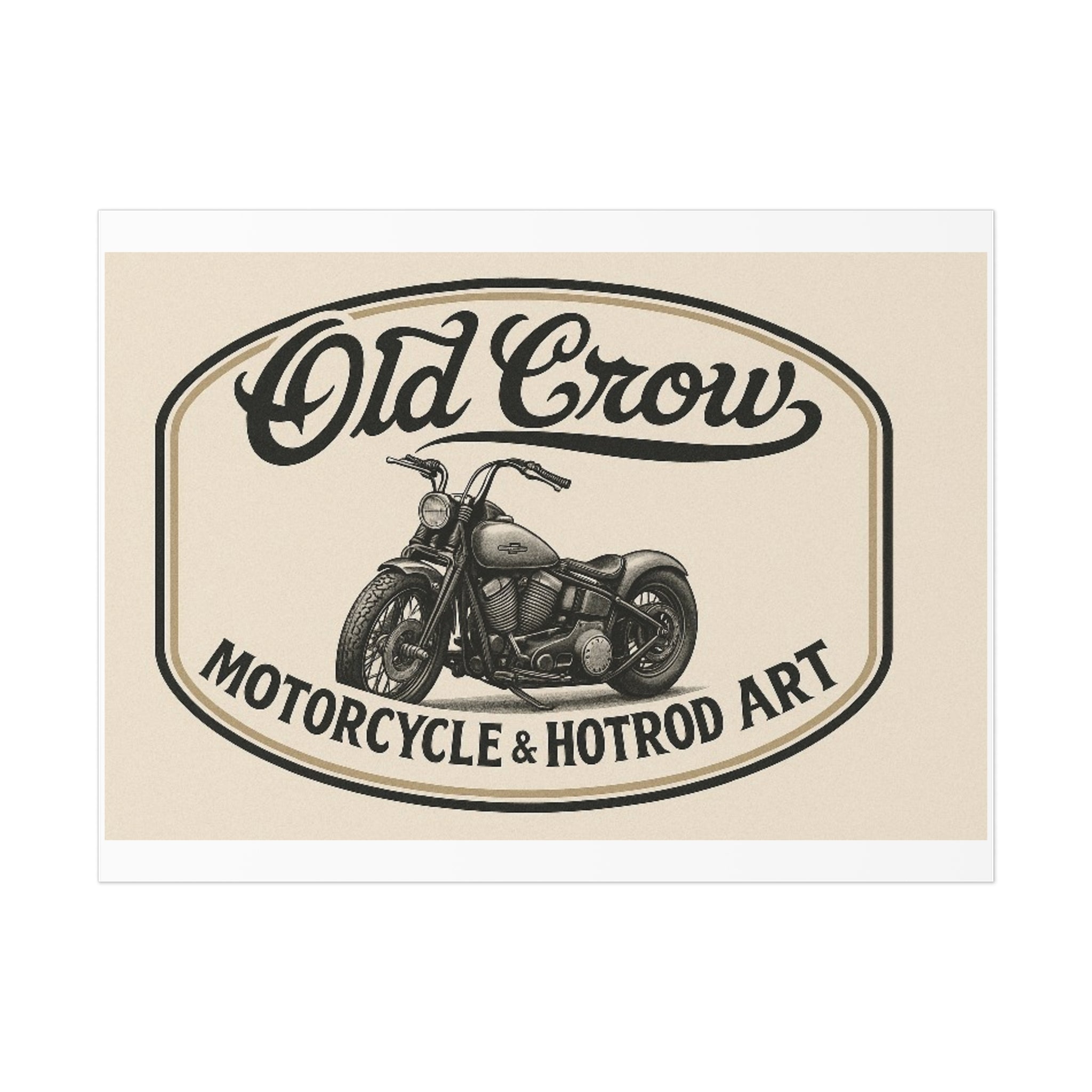 Vintage Motorcycle Art Poster, Garage Wall Art