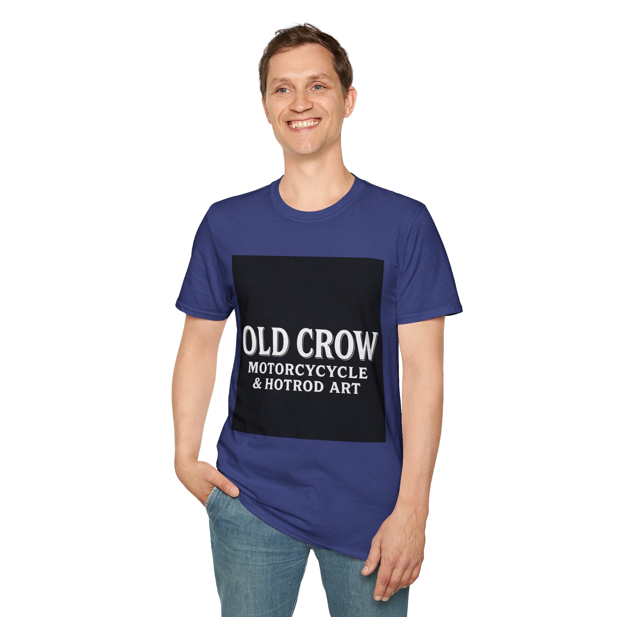 Old Crow Motorcycle & Hotrod Art  T-Shirt