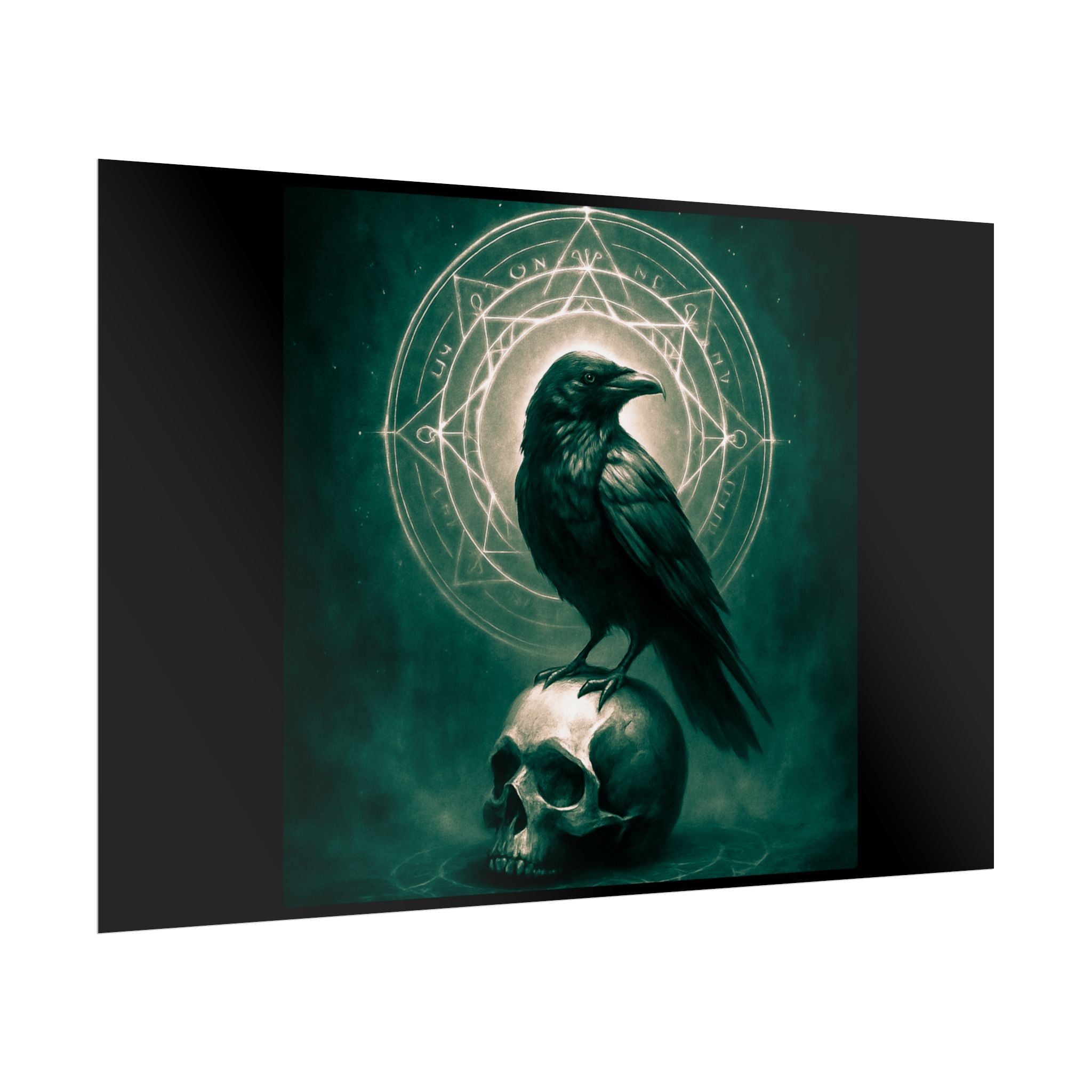 Mystical Raven Art Poster | Dark Aesthetic Wall Decor for Home
