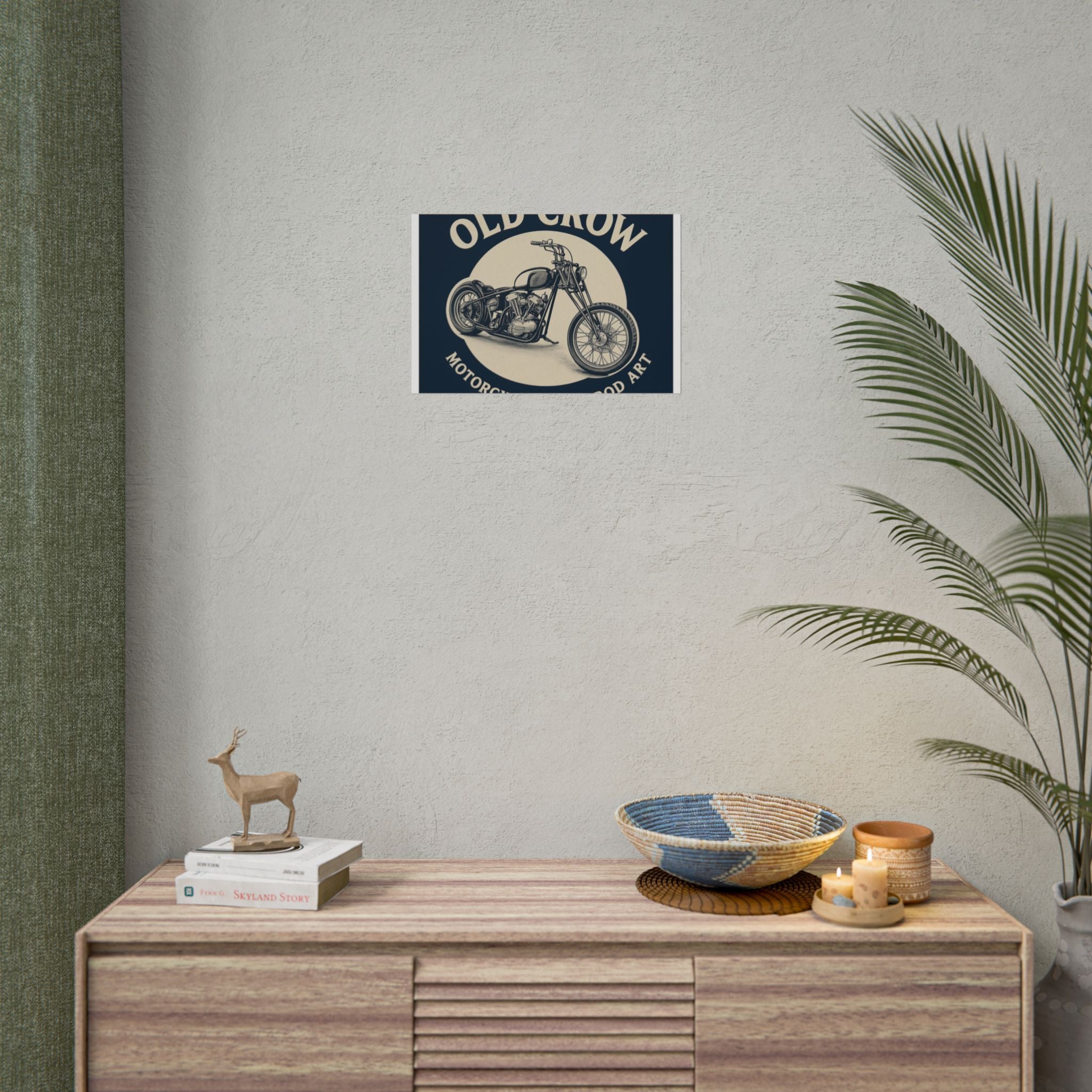 Old Crow Rolled Poster, Retro Wall Decor