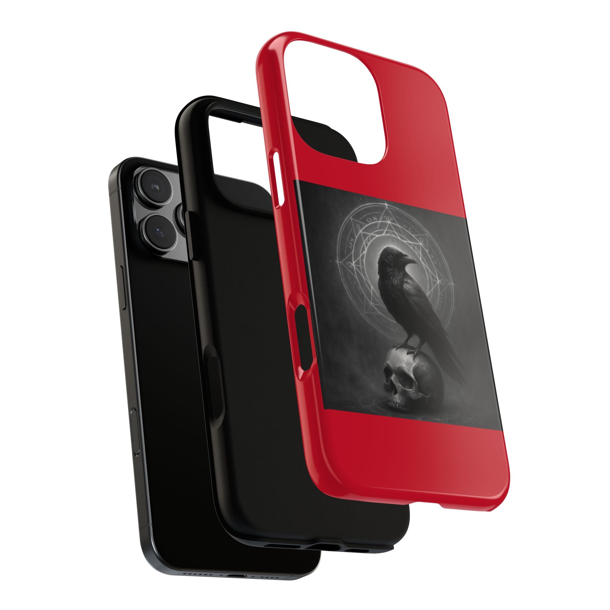 Occult Raven Sigil & Skull Art Cases