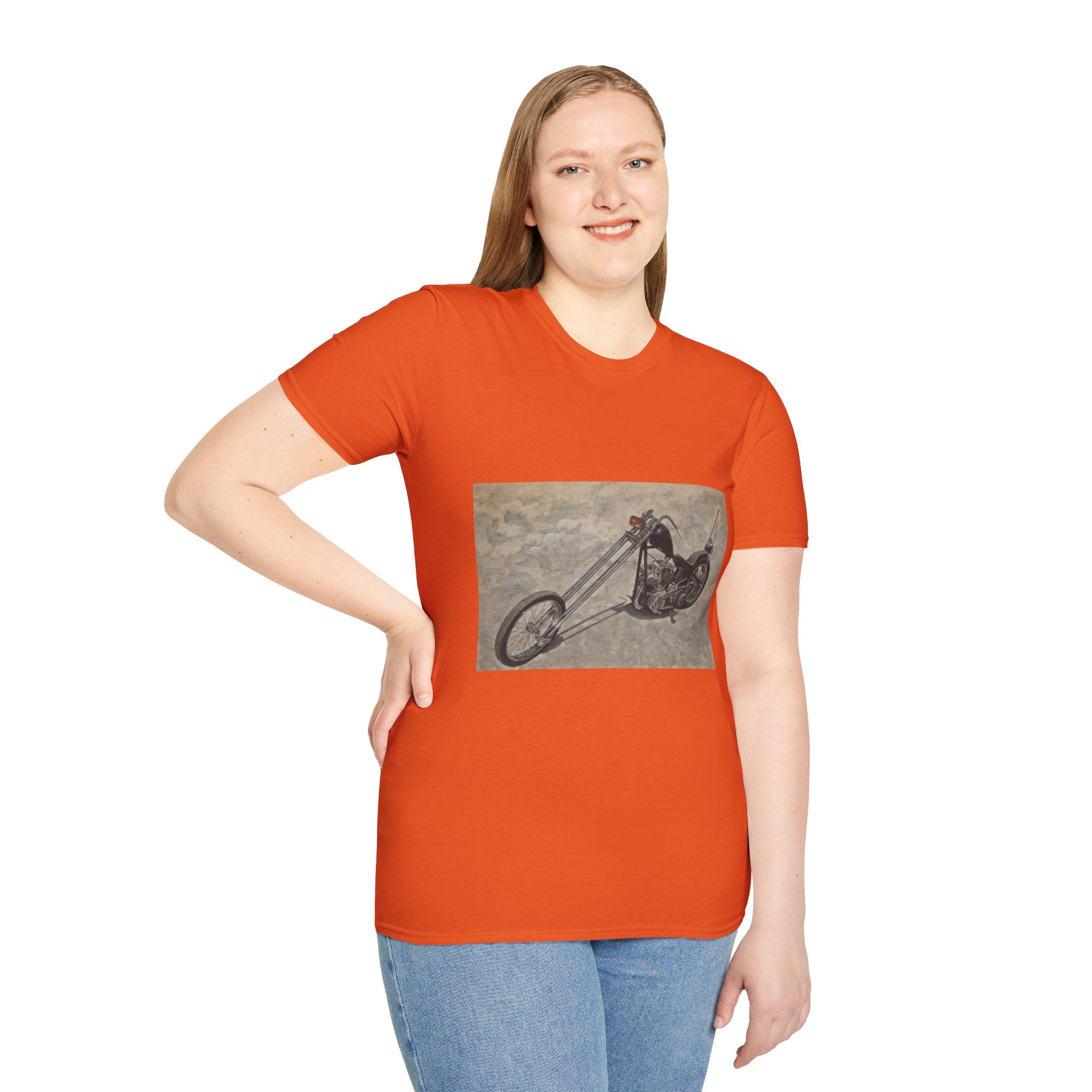 Retro Chopper Motorcycle Poster T-Shirt