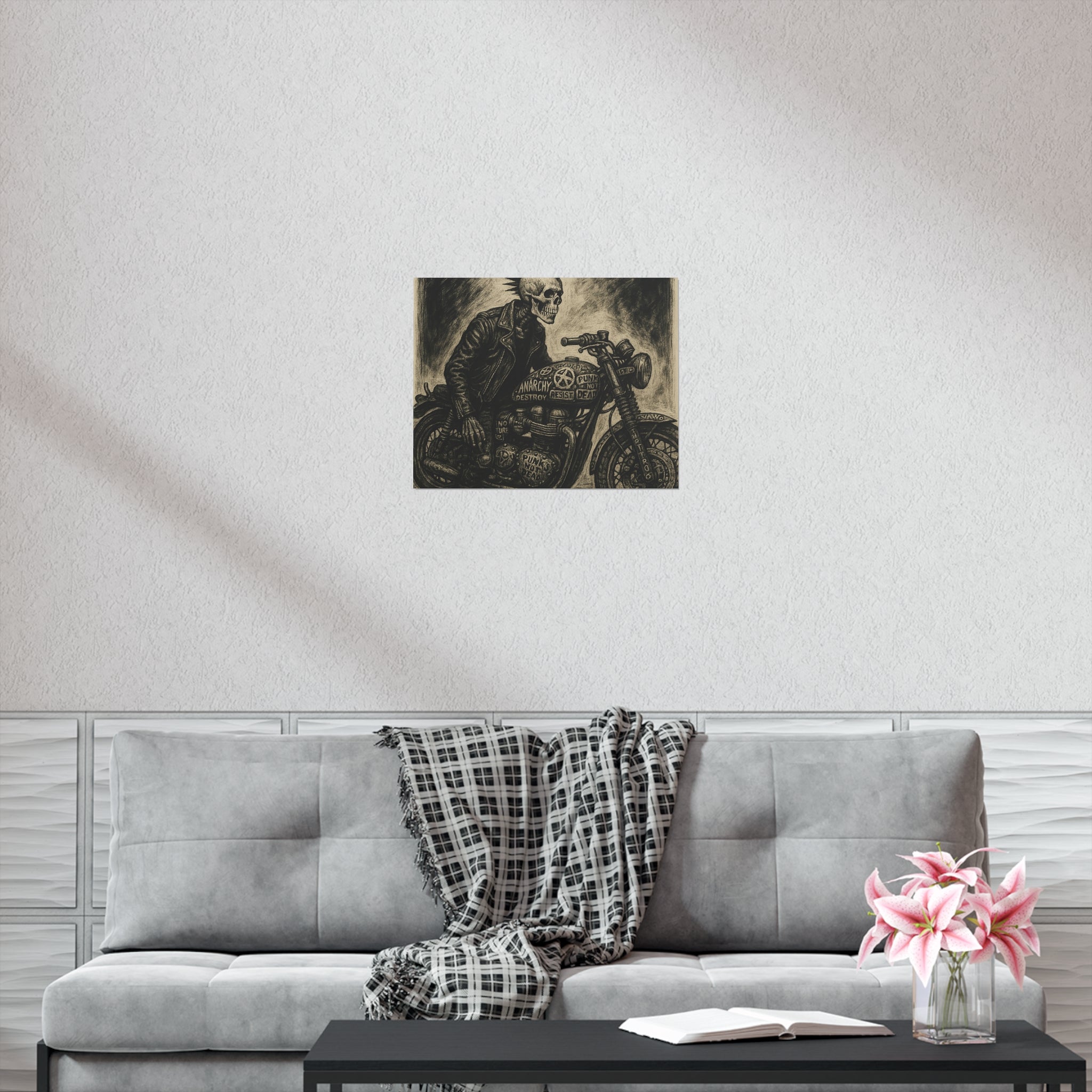 Edgy Motorcycle Art Print