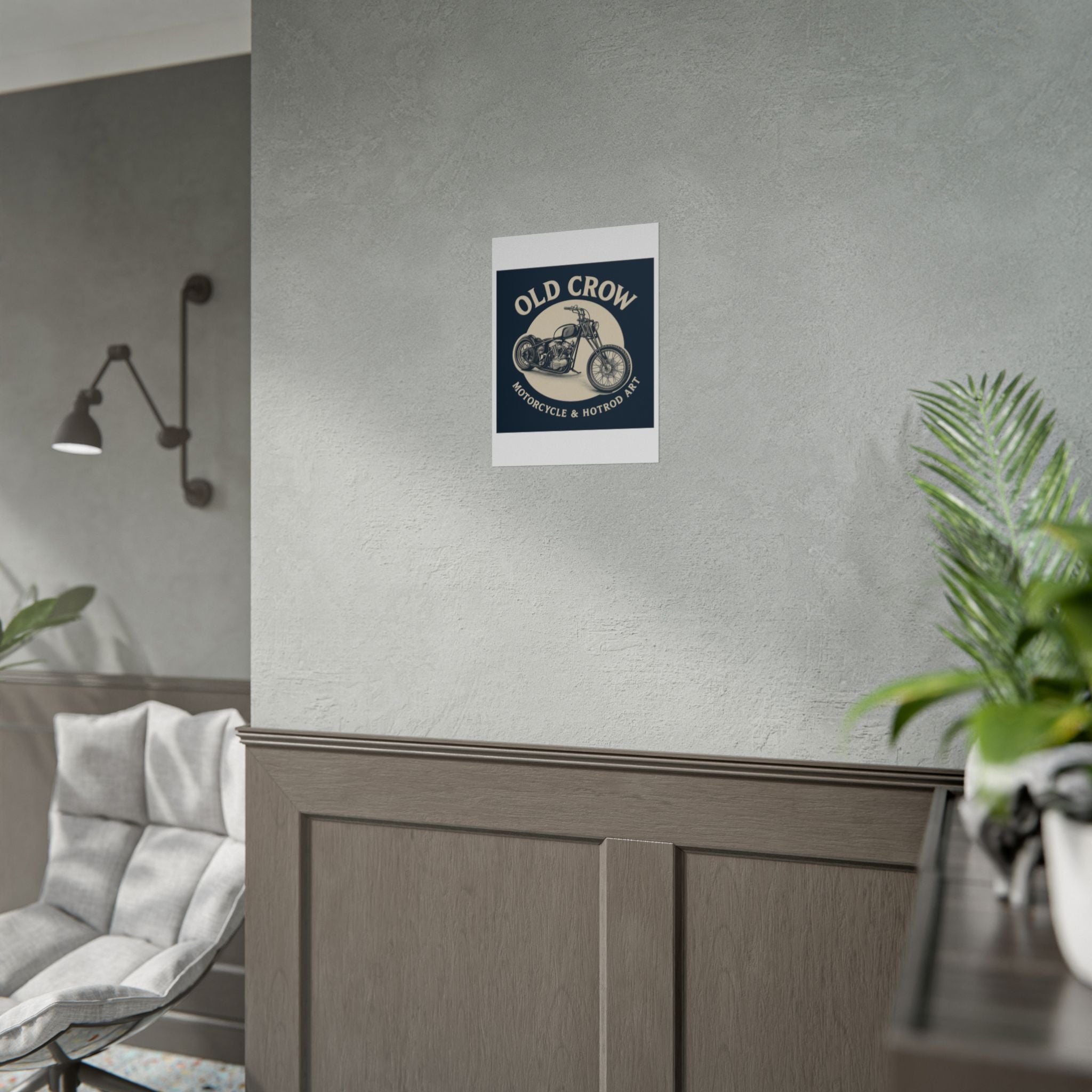 Old Crow Rolled Poster, Retro Wall Decor