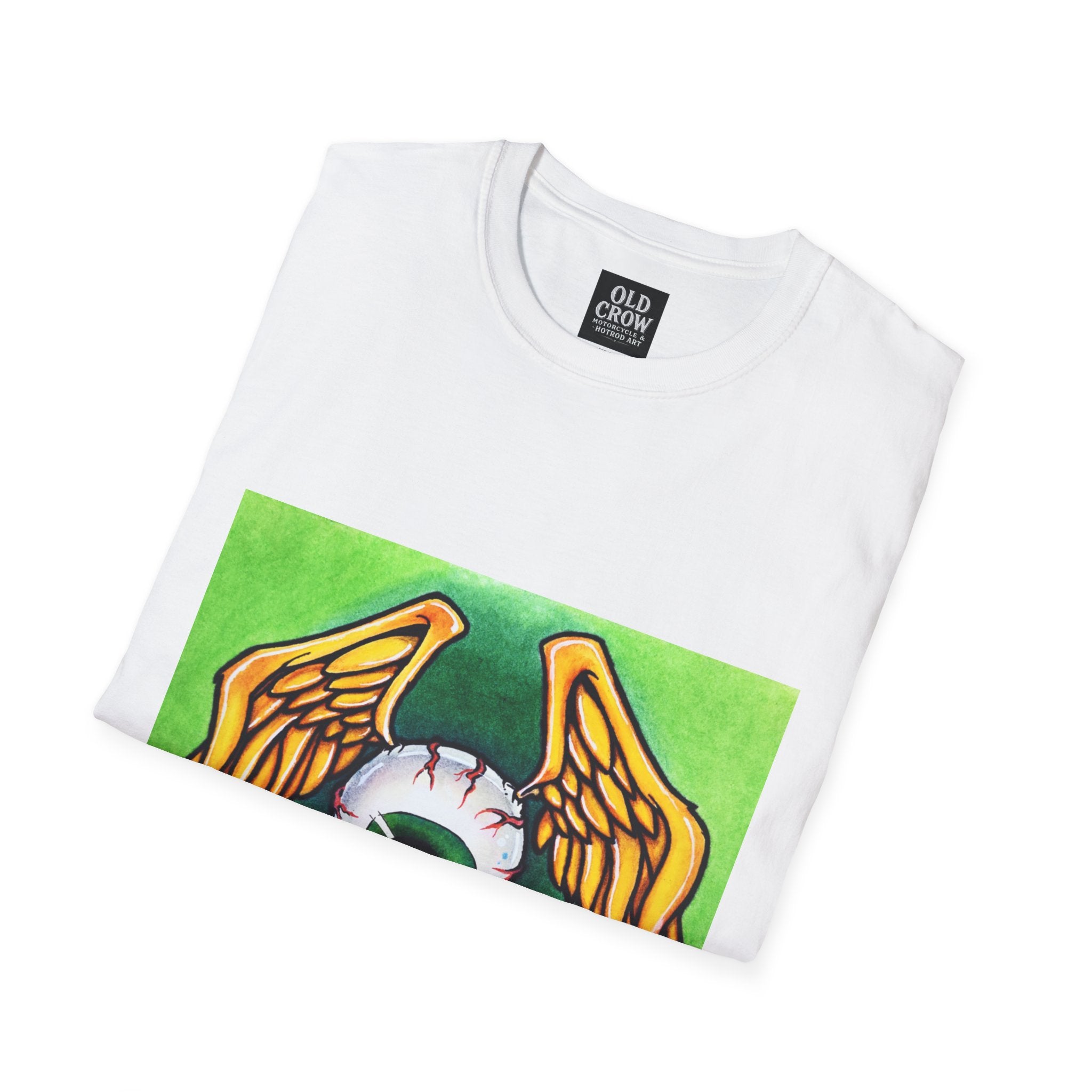 Flying Eyeball Art Print Softstyle T-Shirt