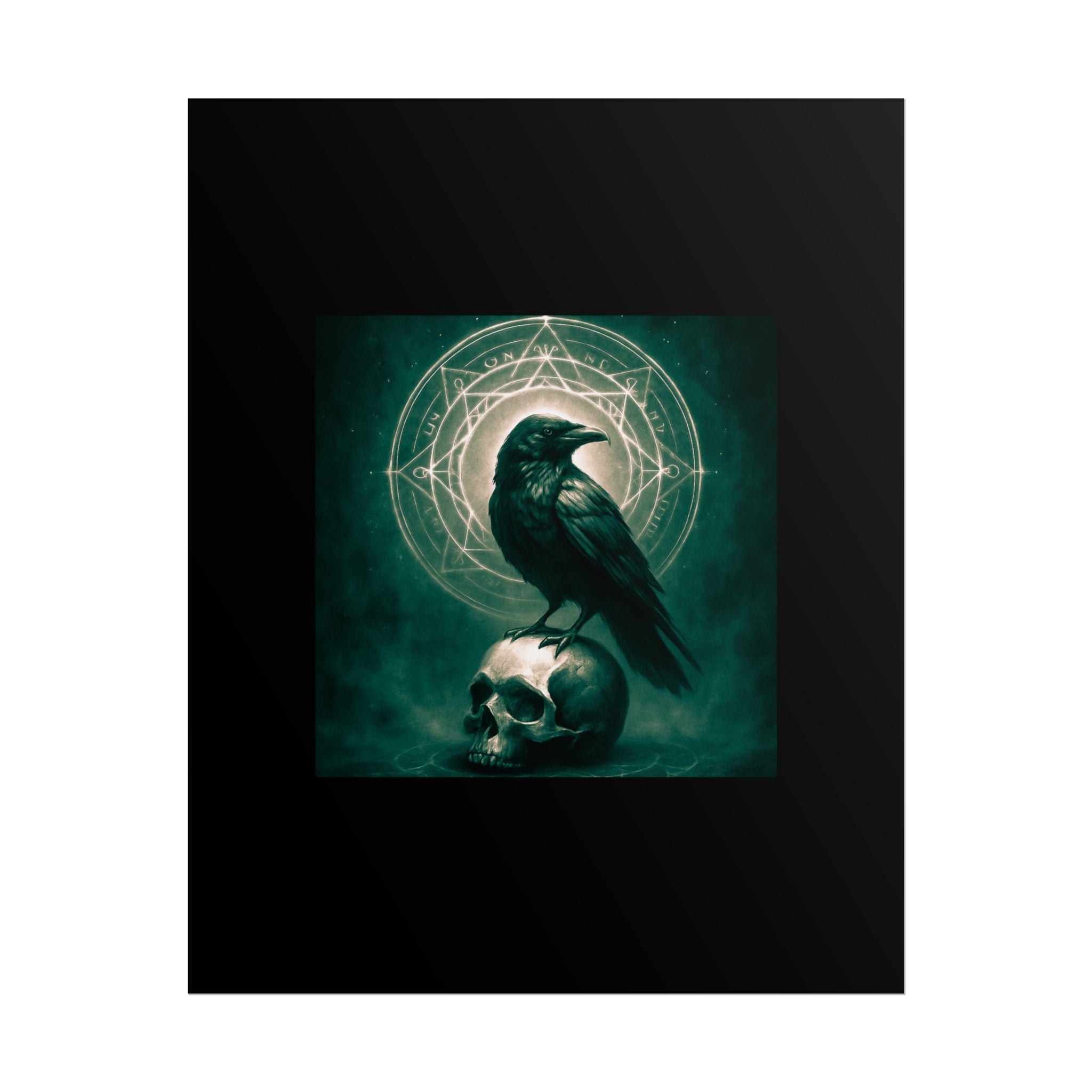 Mystical Raven Art Poster | Dark Aesthetic Wall Decor for Home