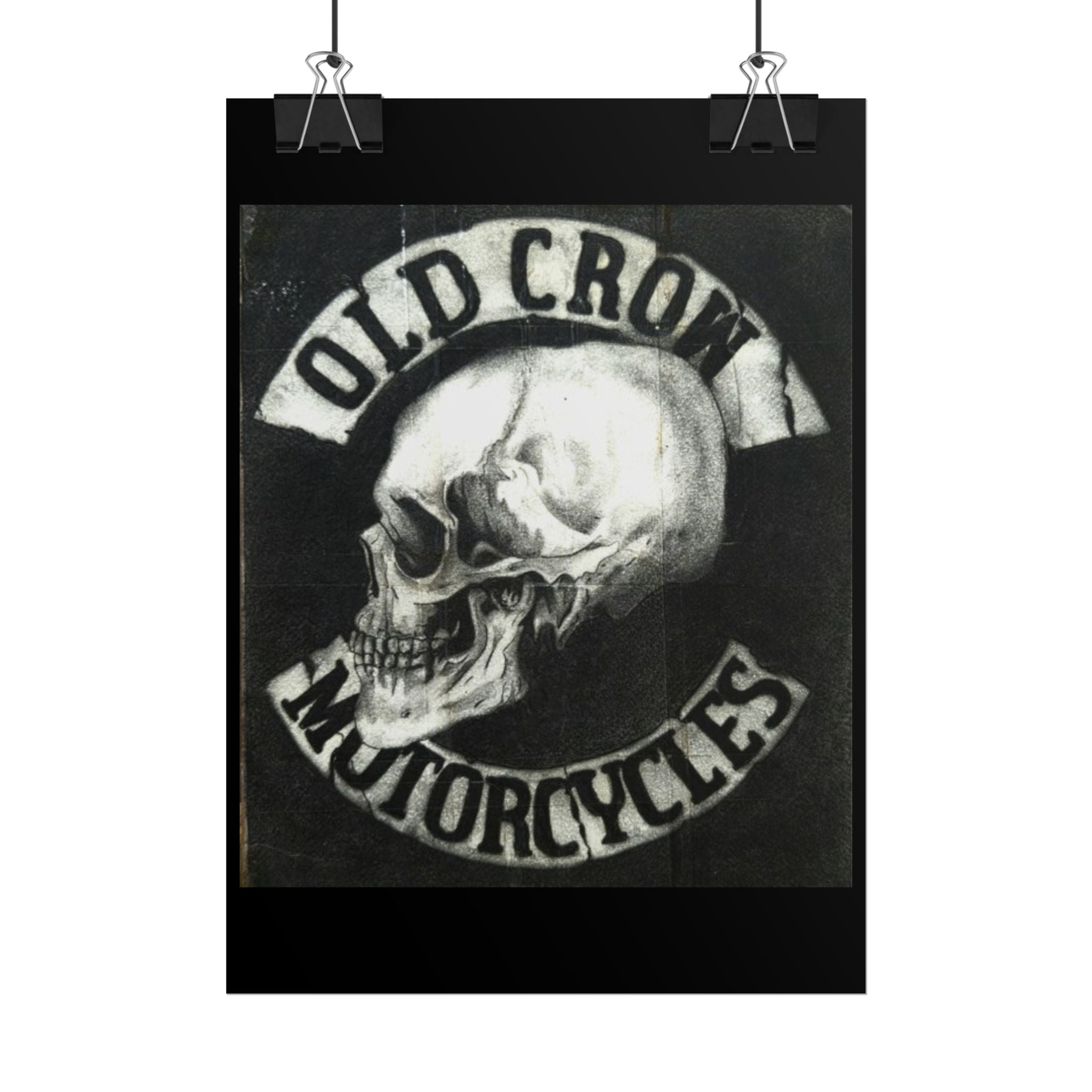 Vintage Motorcycle Skull Rolled Posters
