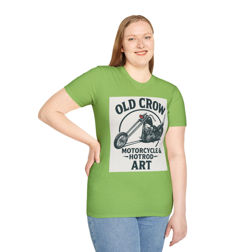 Old Crow Long Fork Chopper Sticker T-Shirt