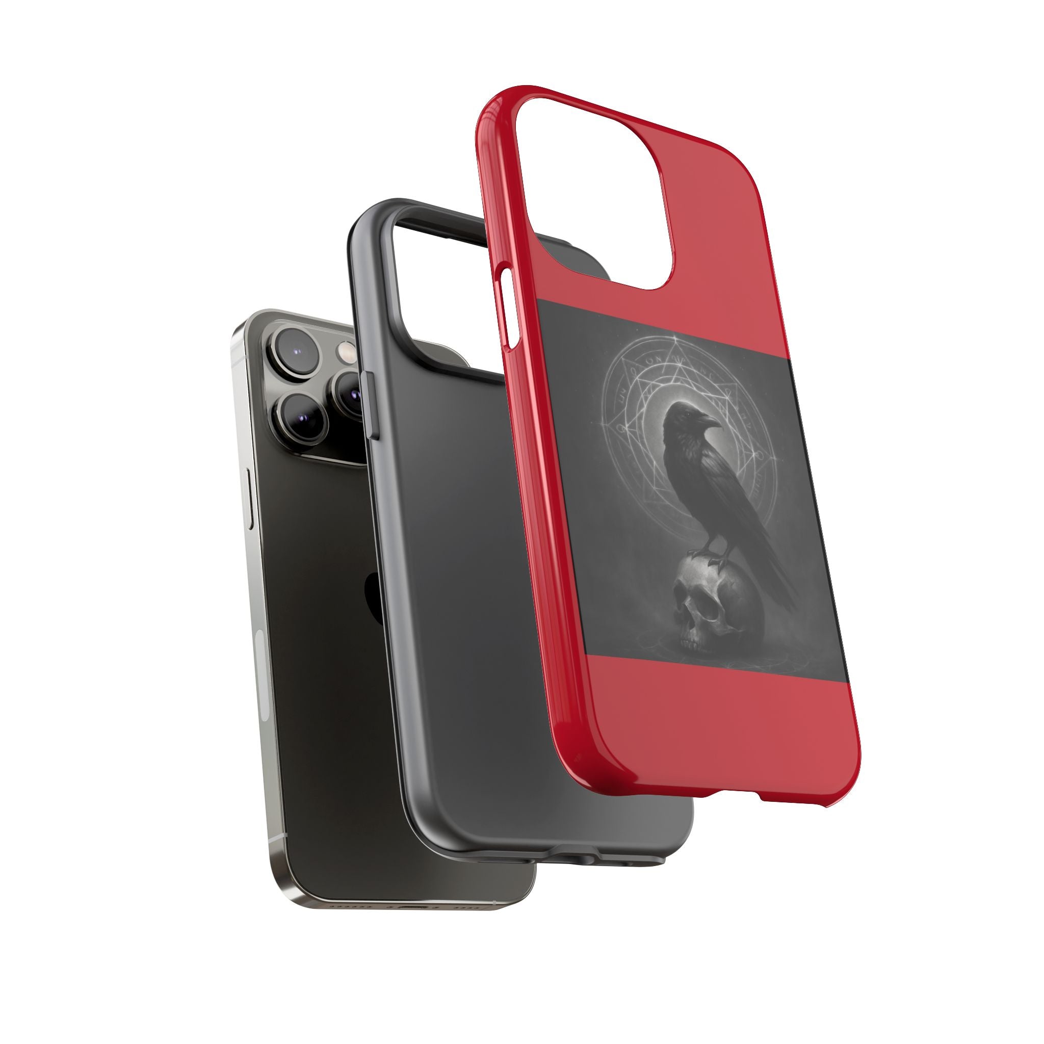 Occult Raven Sigil & Skull Art Cases