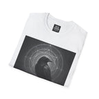 Dark Magic Raven Illustration T-Shirt, Black & White
