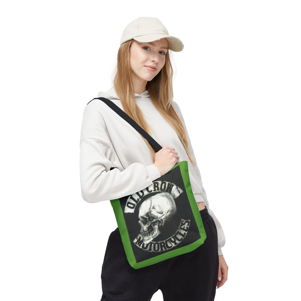 Old Crow Motorcycles Skull Emblem Tote Bag