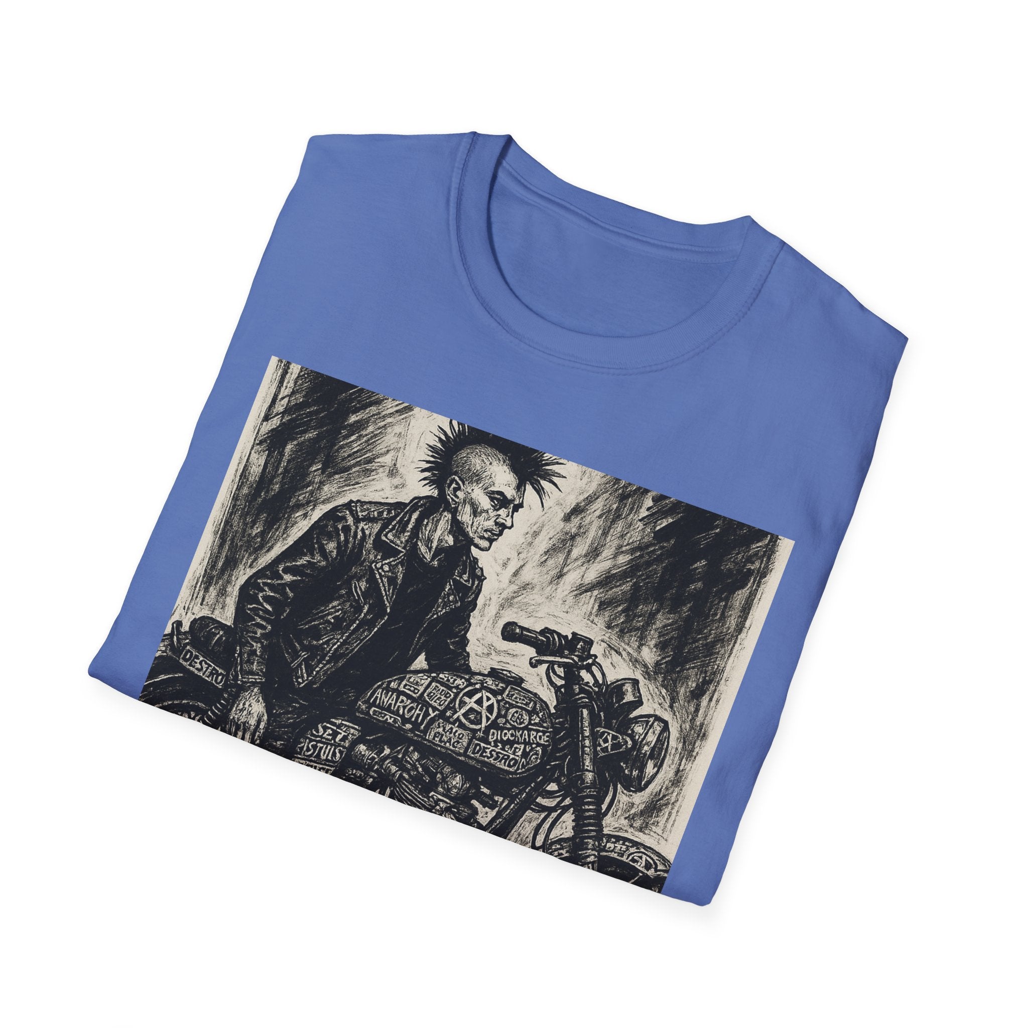 Punk Biker Illustration T-Shirt