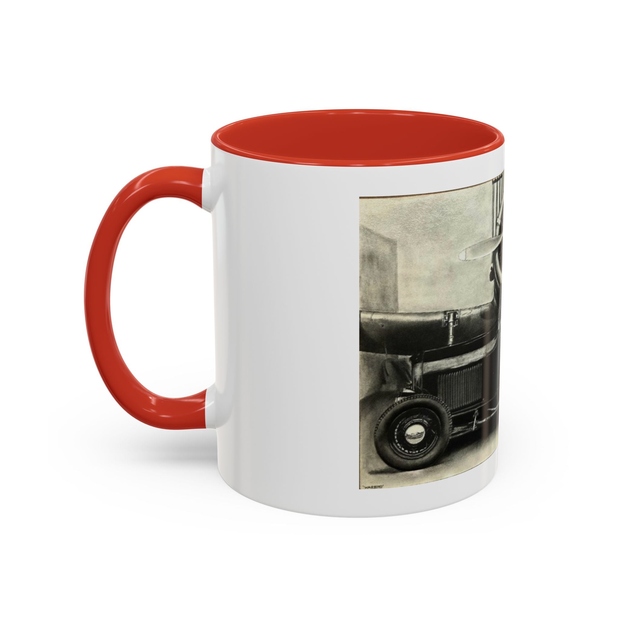 Vintage Airplane Accent Coffee Mug