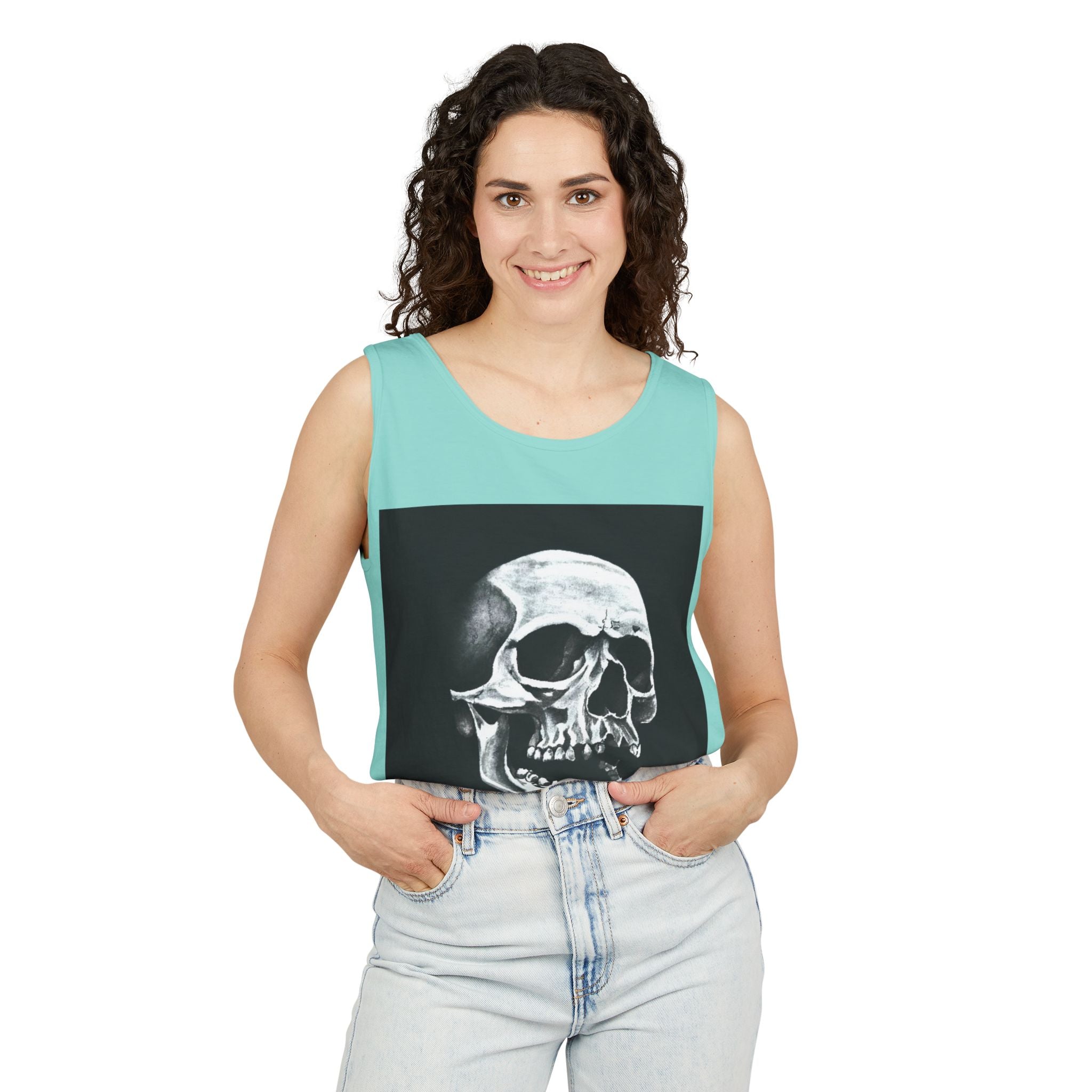 Shadowed Skull Tank Top