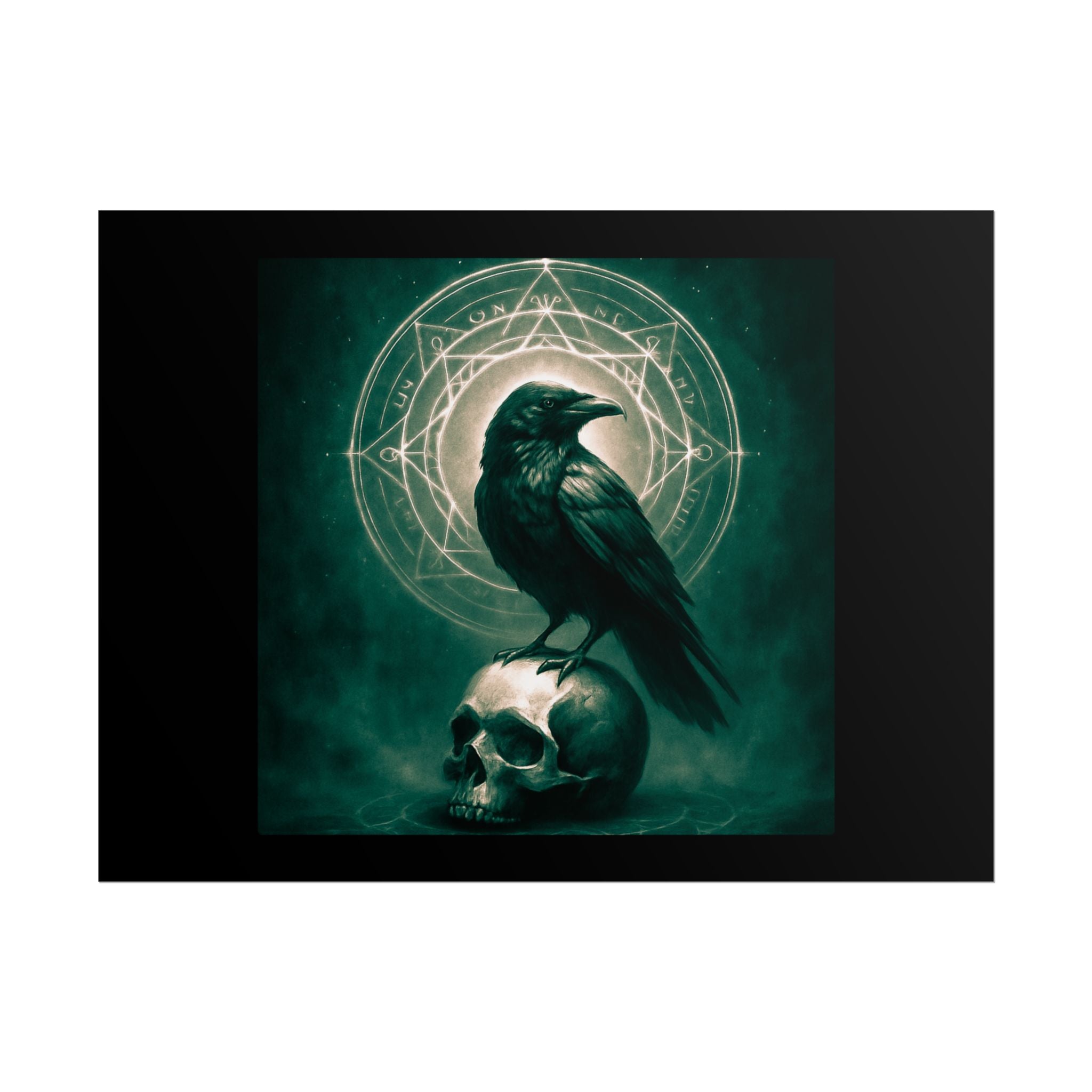 Mystical Raven Art Poster | Dark Aesthetic Wall Decor for Home