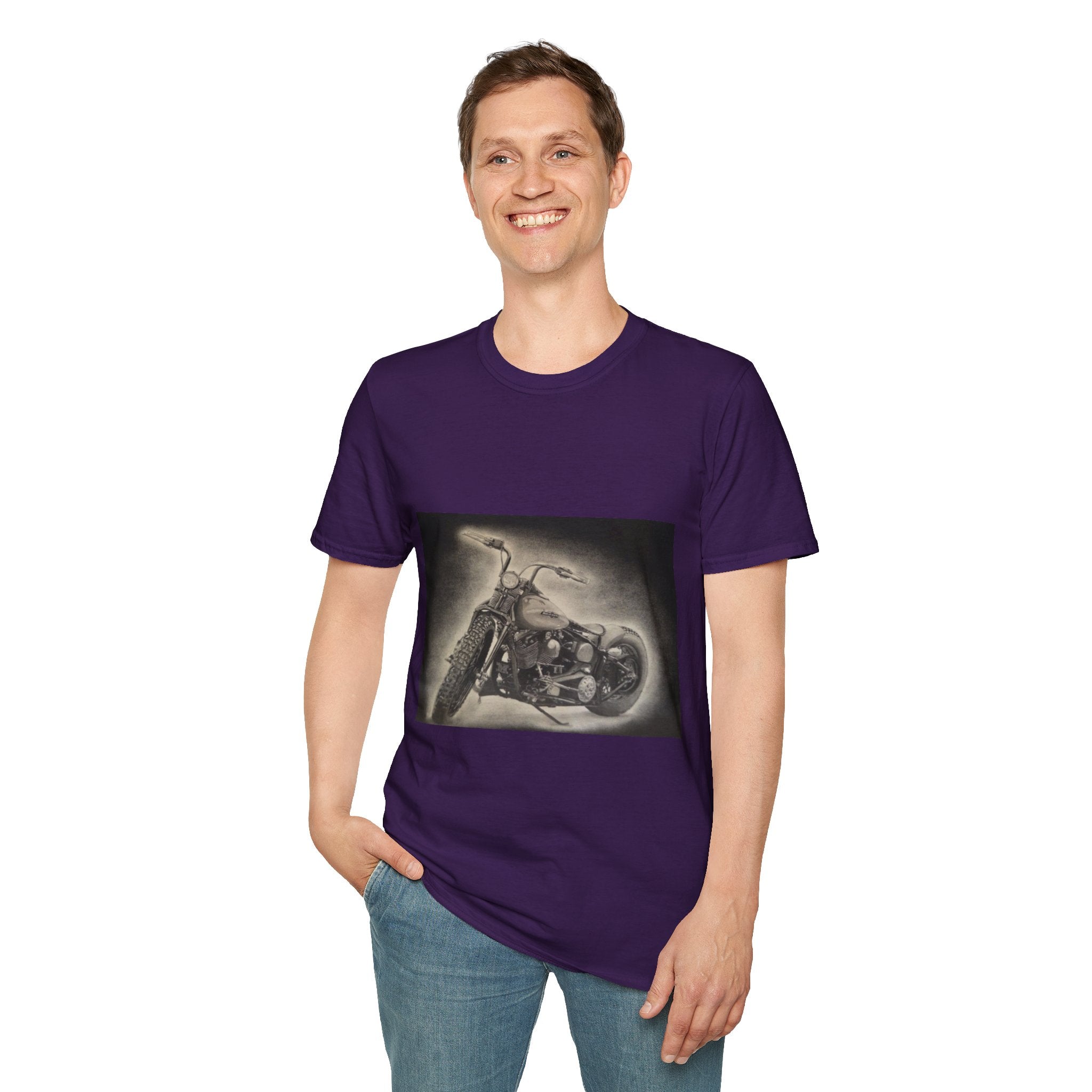 Custom Bobber Bike Canvas T-Shirt