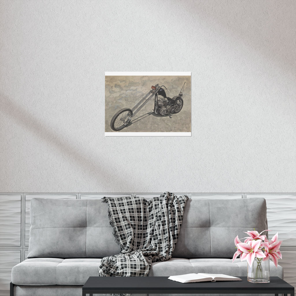 Forked Lightning Motorcycle Poster