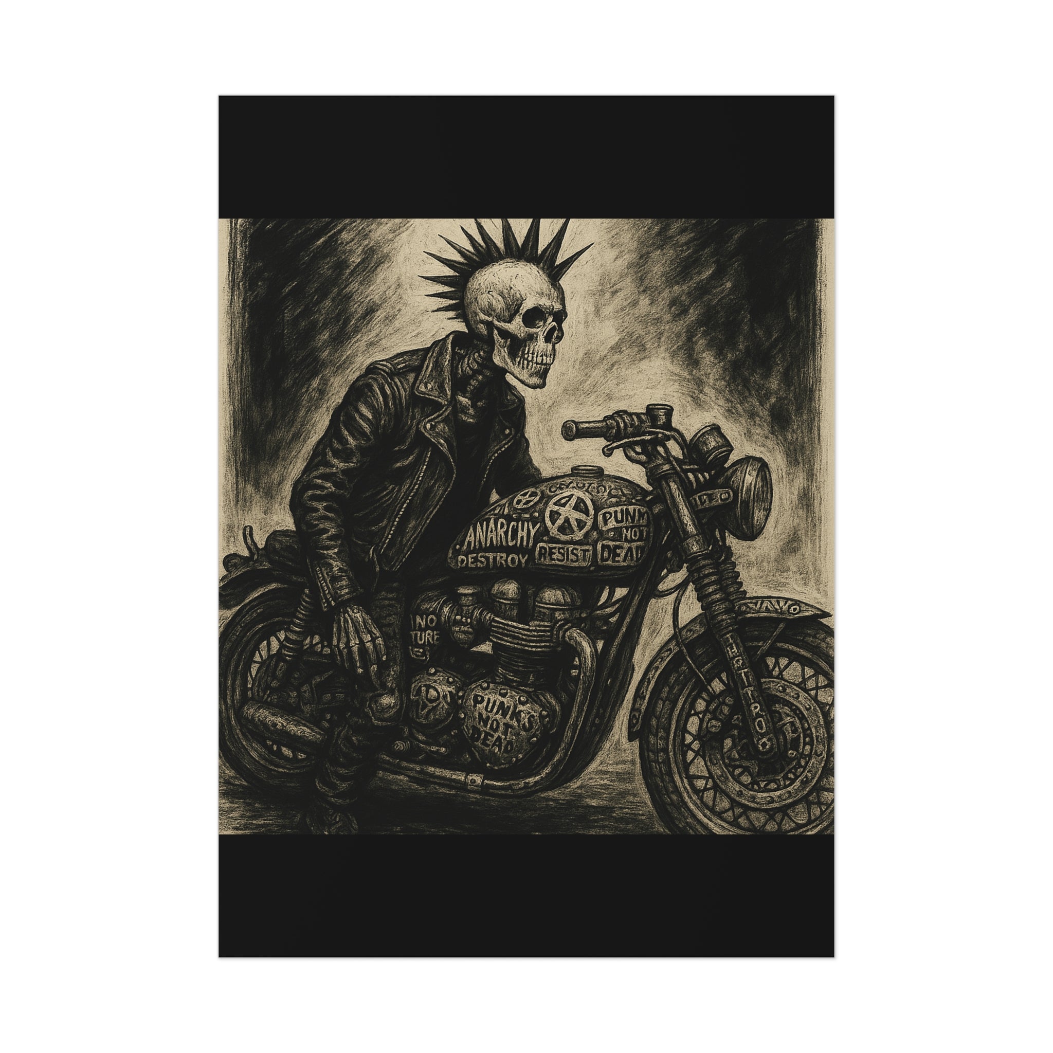 Edgy Motorcycle Art Print