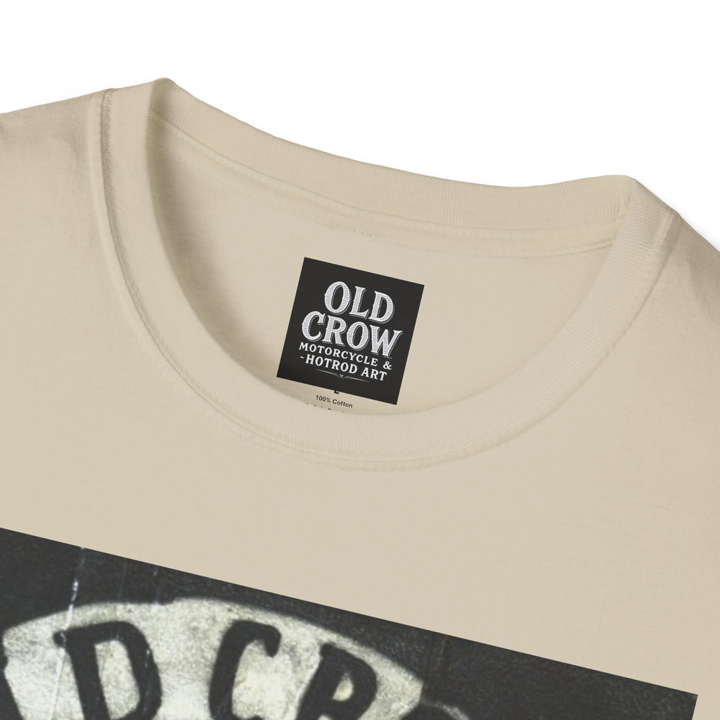 Old Crow Motorcycles Skull Emblem Patch T-Shirt