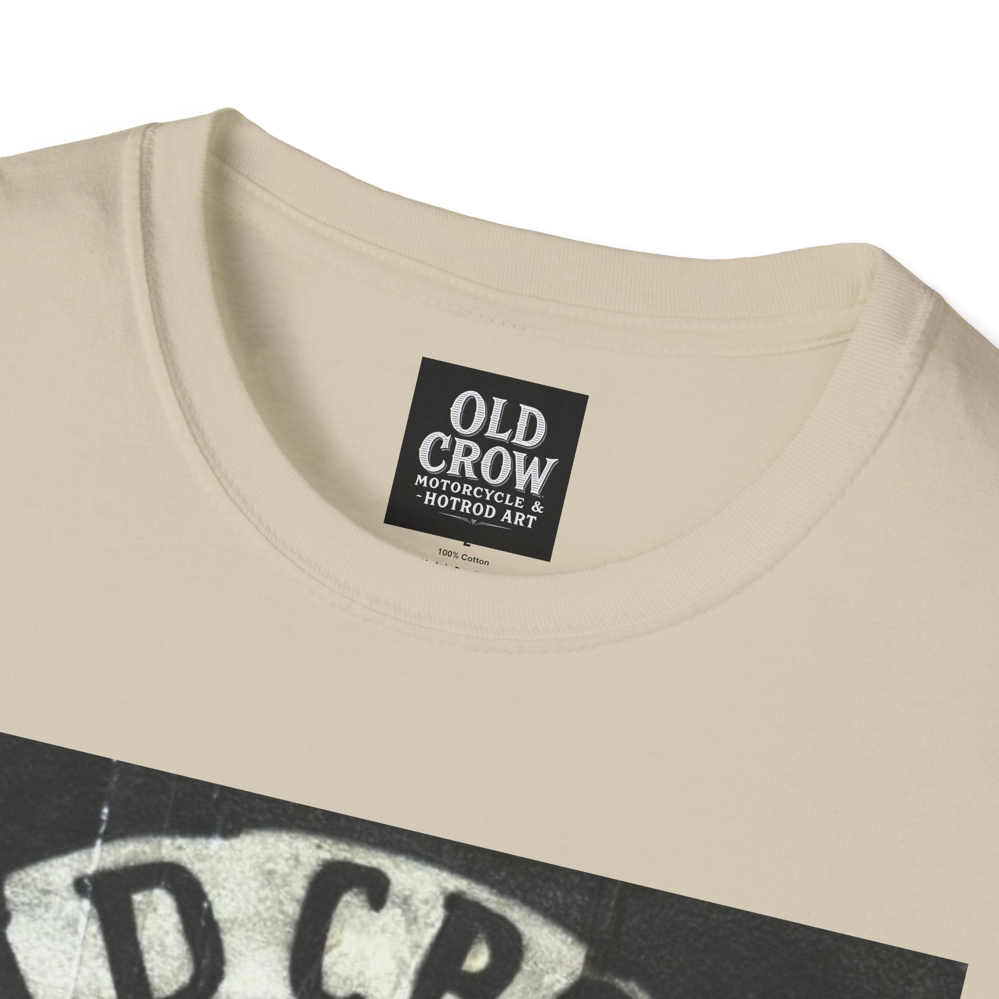Old Crow Motorcycles Skull Emblem Patch T-Shirt