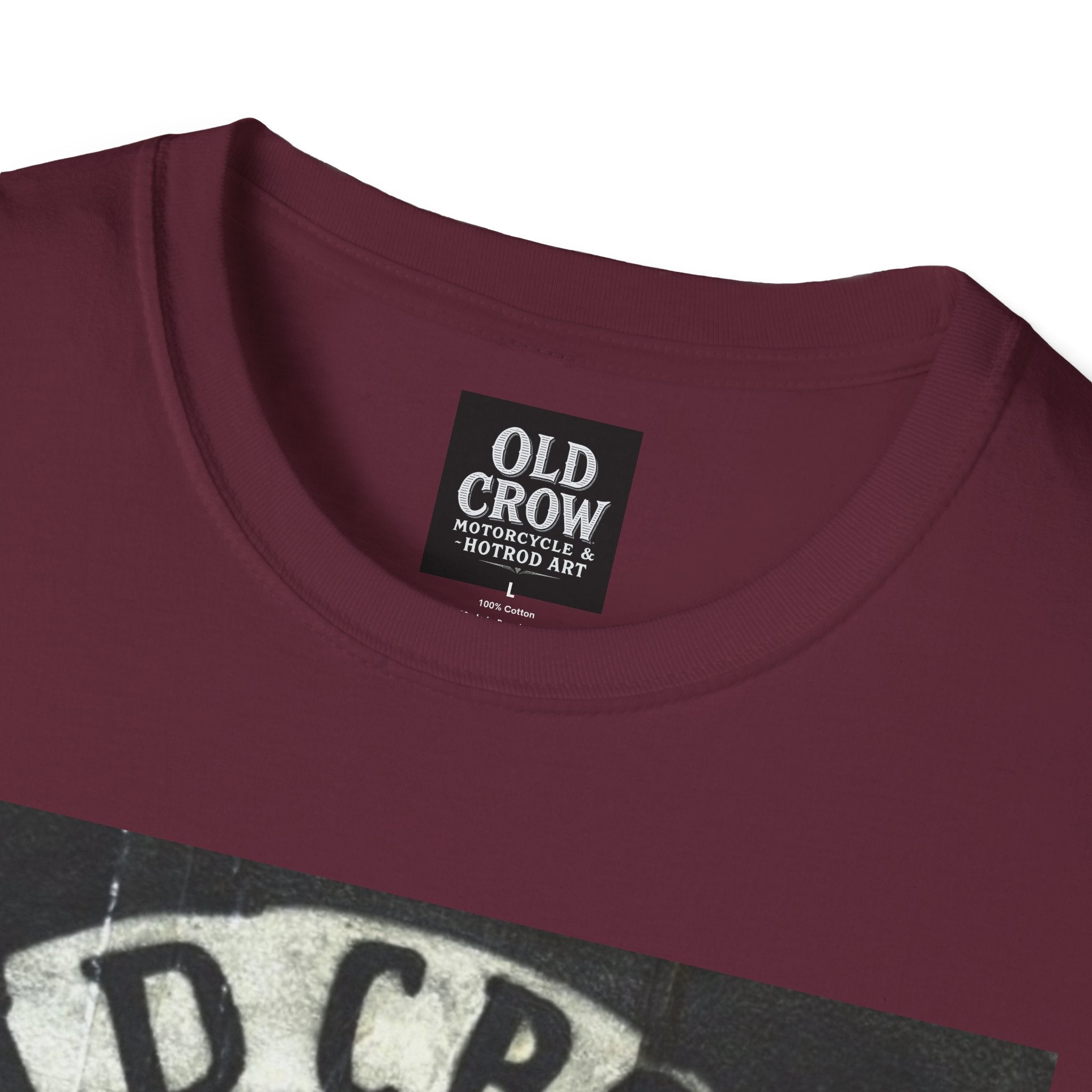 Old Crow Motorcycles Skull Emblem Patch T-Shirt