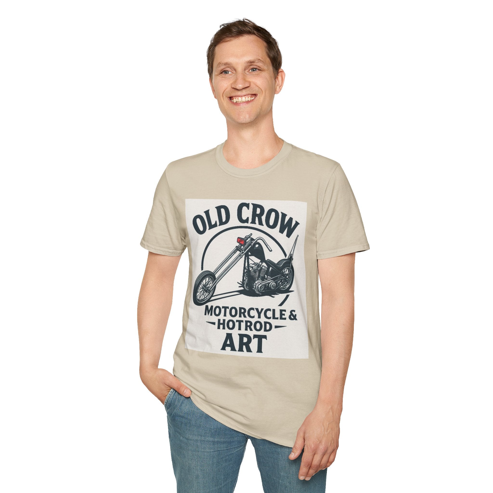 Old Crow Long Fork Chopper Sticker T-Shirt