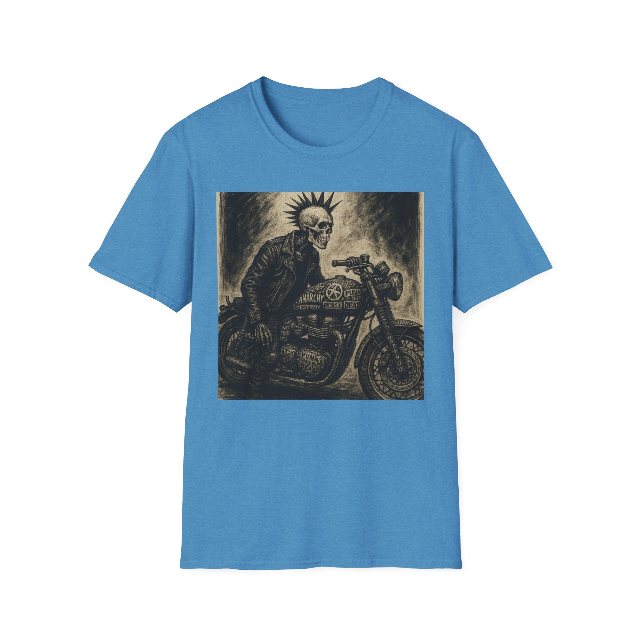 Punk’s Not Dead Biker Art T-Shirt, Classic Zine style