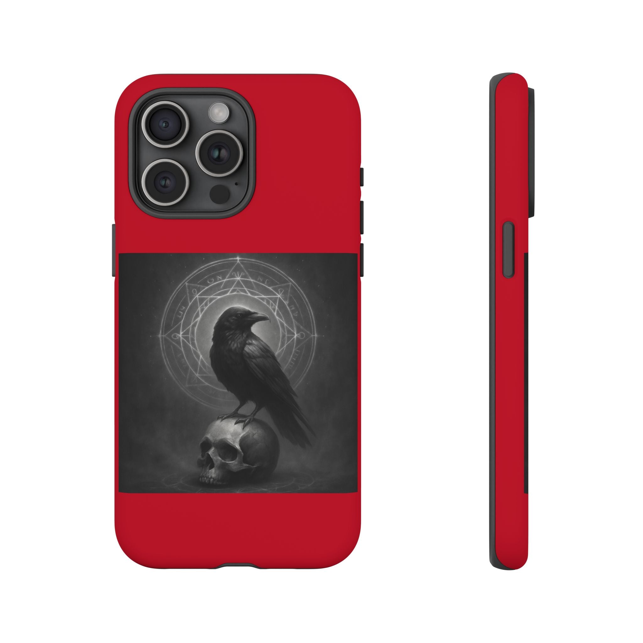 Occult Raven Sigil & Skull Art Cases