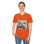 Aviation and Motorcycle Heritage Print  T-Shirt