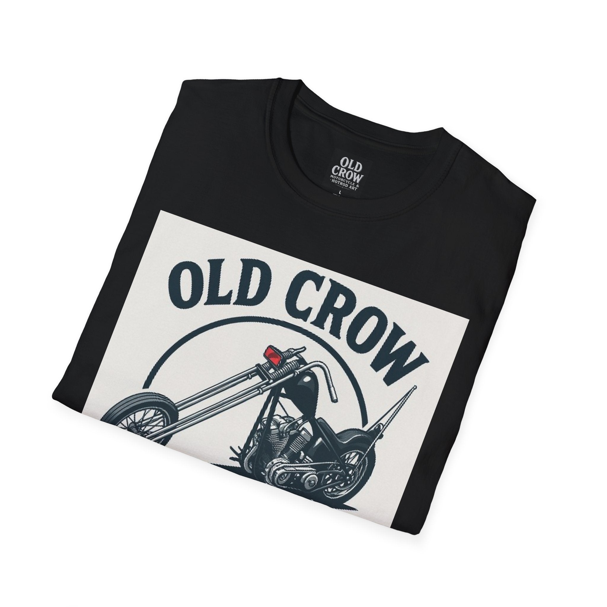 Old Crow Long Fork Chopper Sticker T-Shirt
