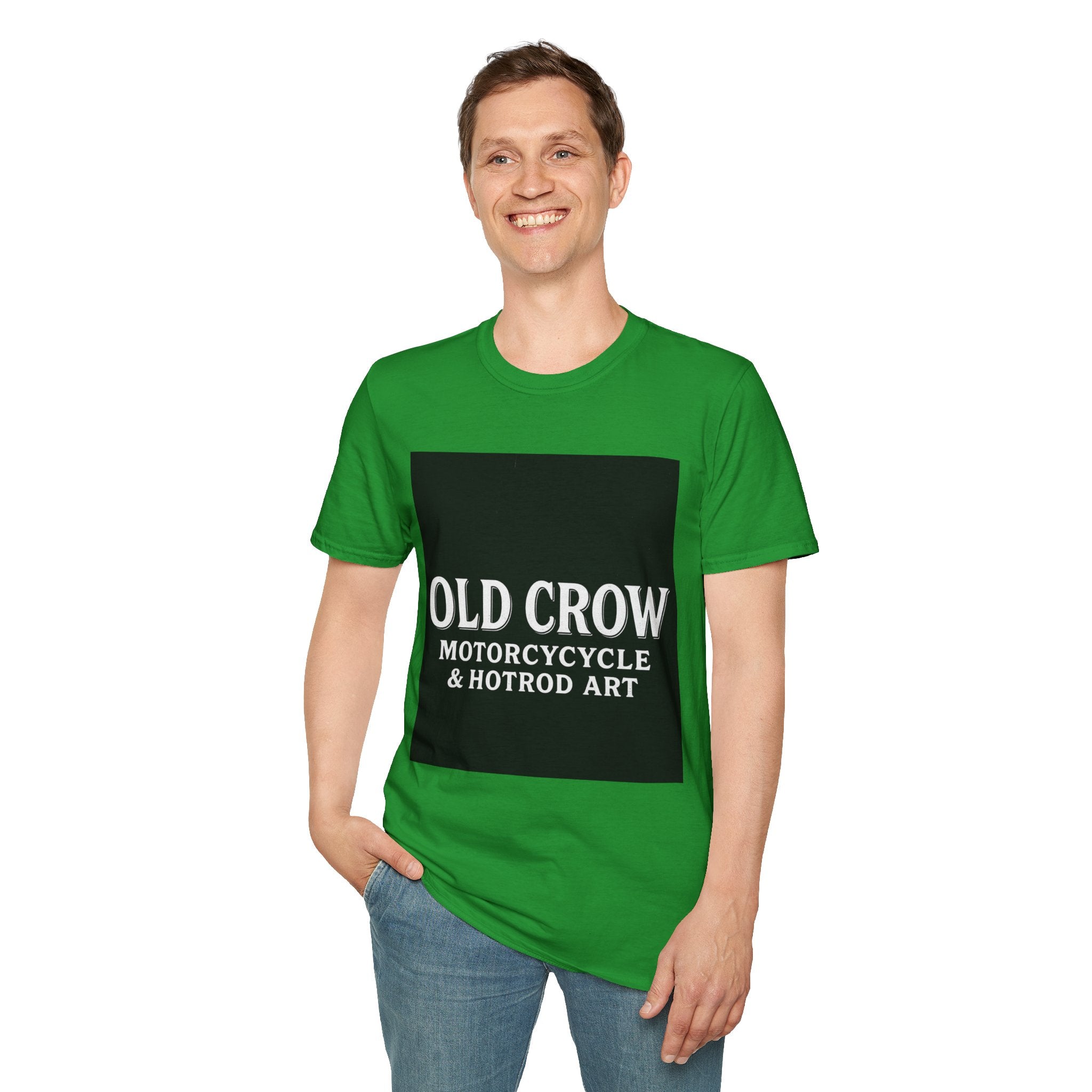 Old Crow Motorcycle & Hotrod Art  T-Shirt