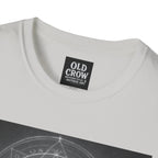 Dark Magic Raven Illustration T-Shirt, Black & White