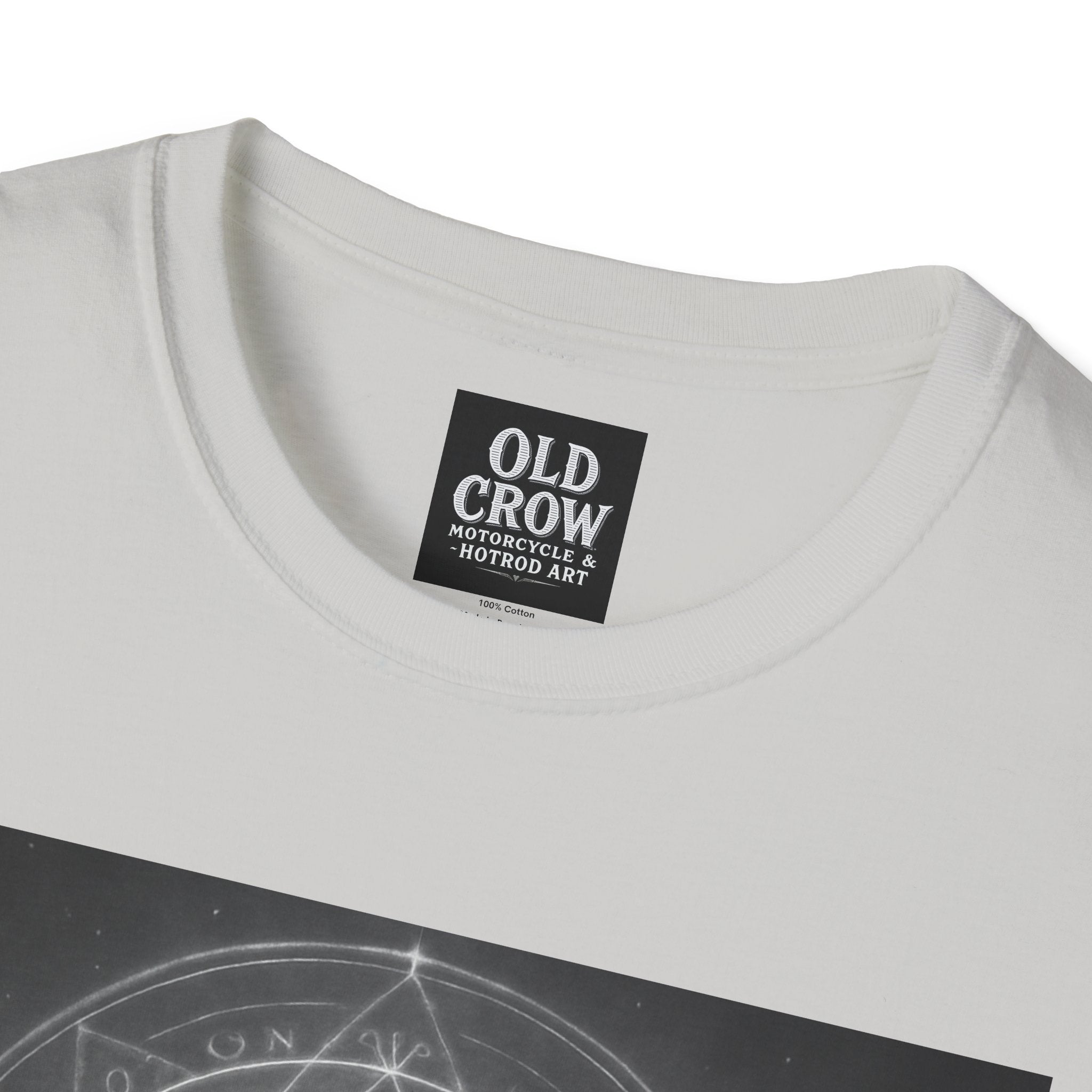 Dark Magic Raven Illustration T-Shirt, Black & White