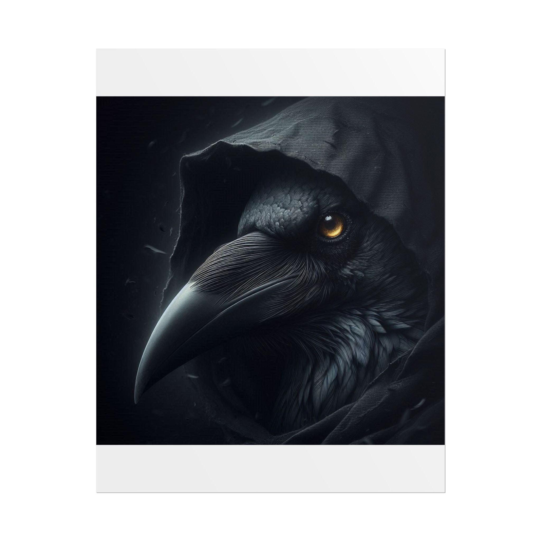 Dark Raven Hooded Rolled Poster