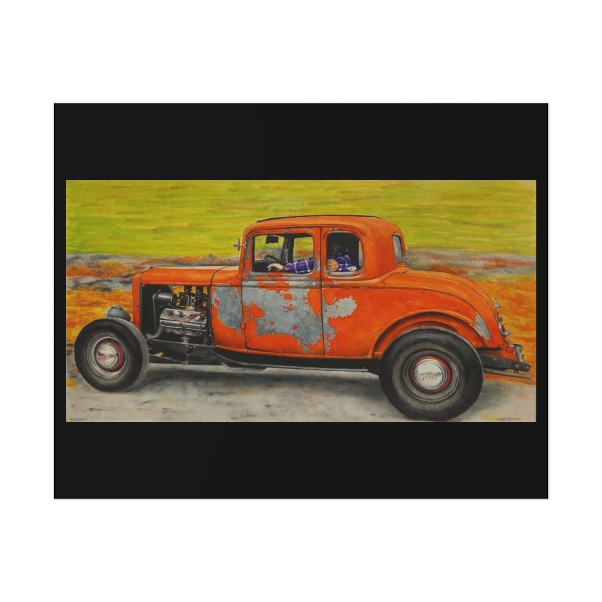 Old Crow Rust Runner Car Art Poster