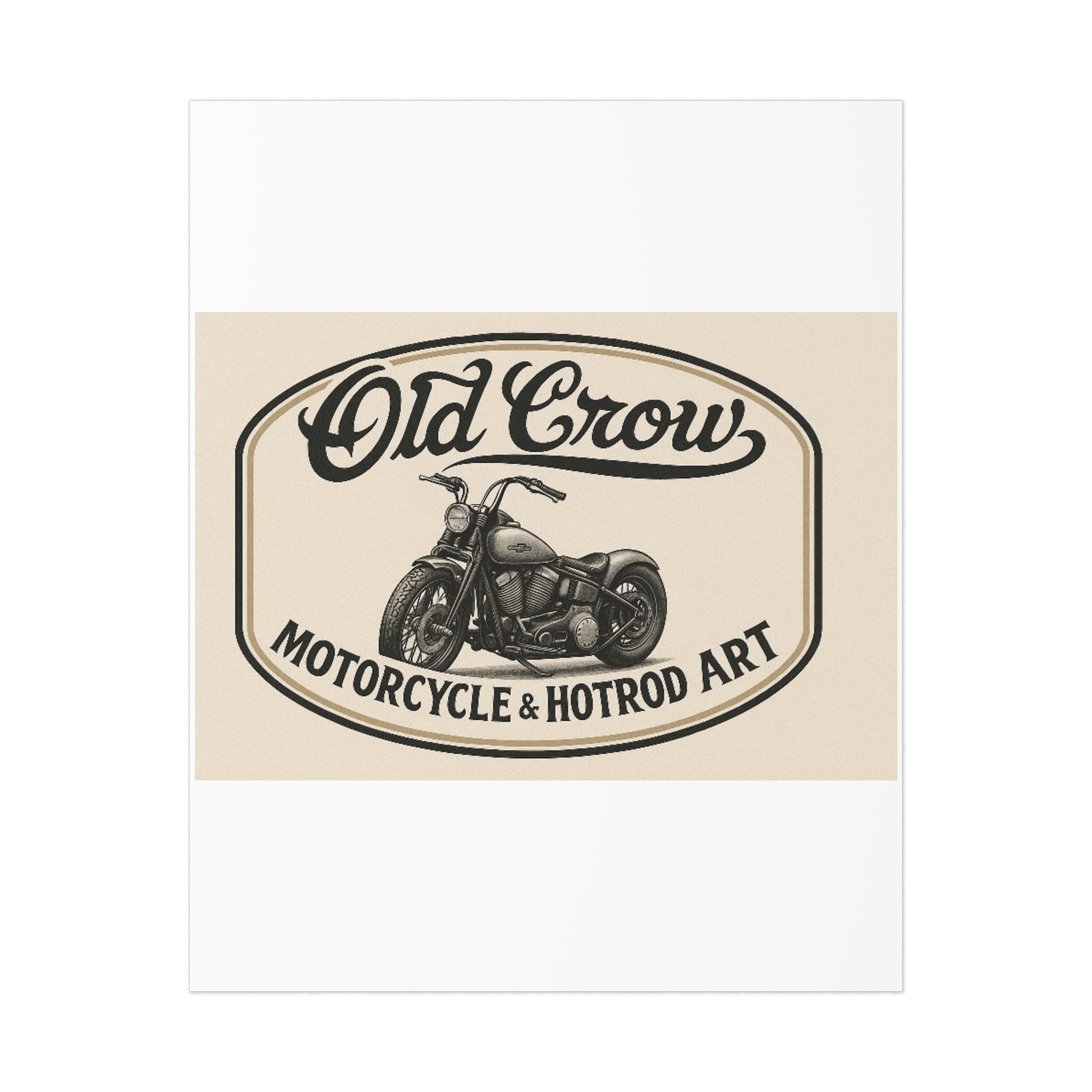 Vintage Motorcycle Art Poster, Garage Wall Art