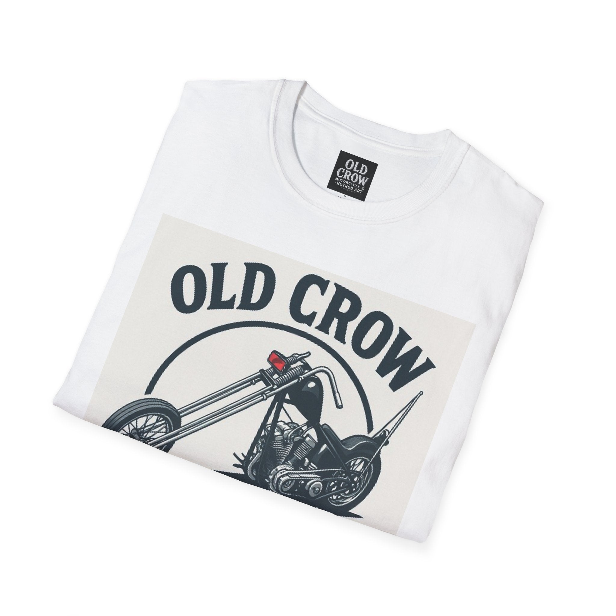 Old Crow Long Fork Chopper Sticker T-Shirt