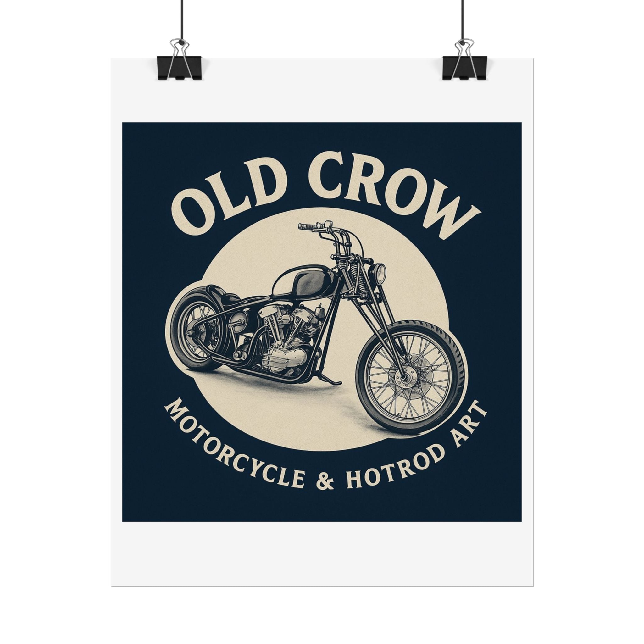 Old Crow Rolled Poster, Retro Wall Decor