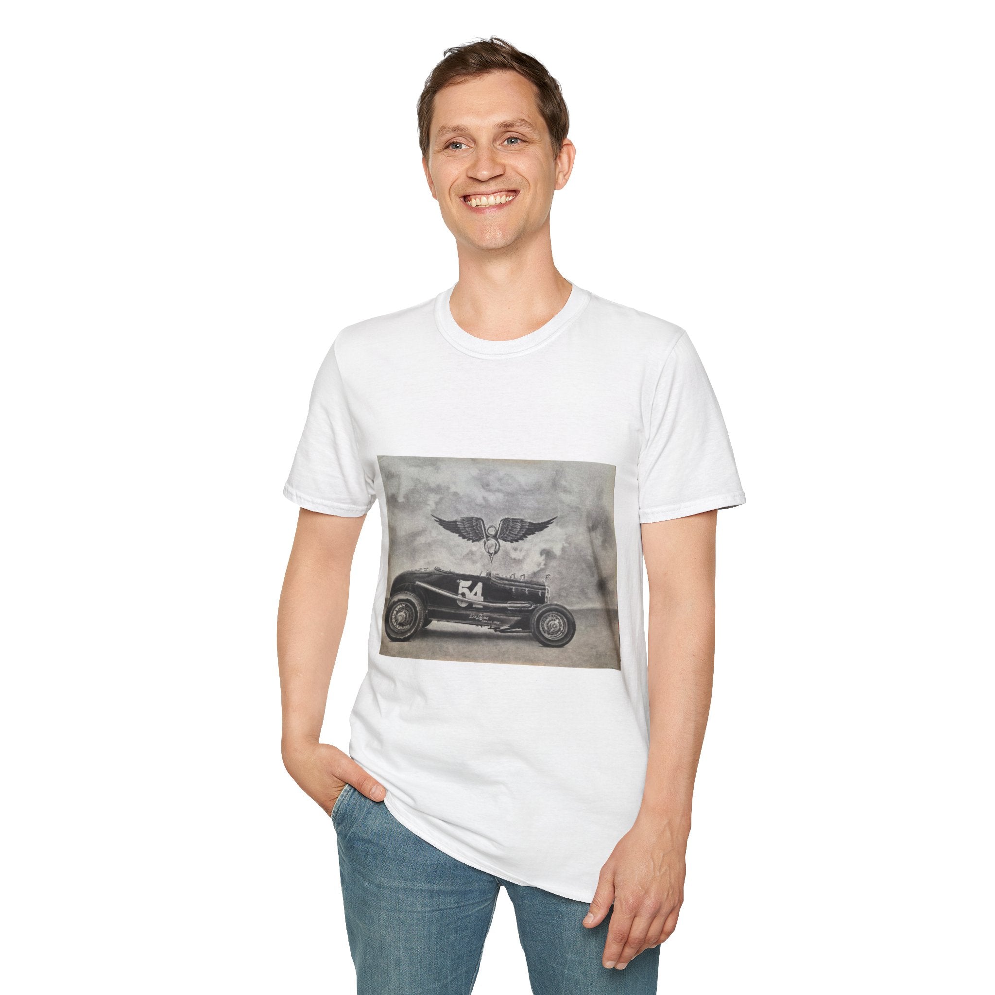 Hotrod Racer No. 54 Softstyle T-Shirt