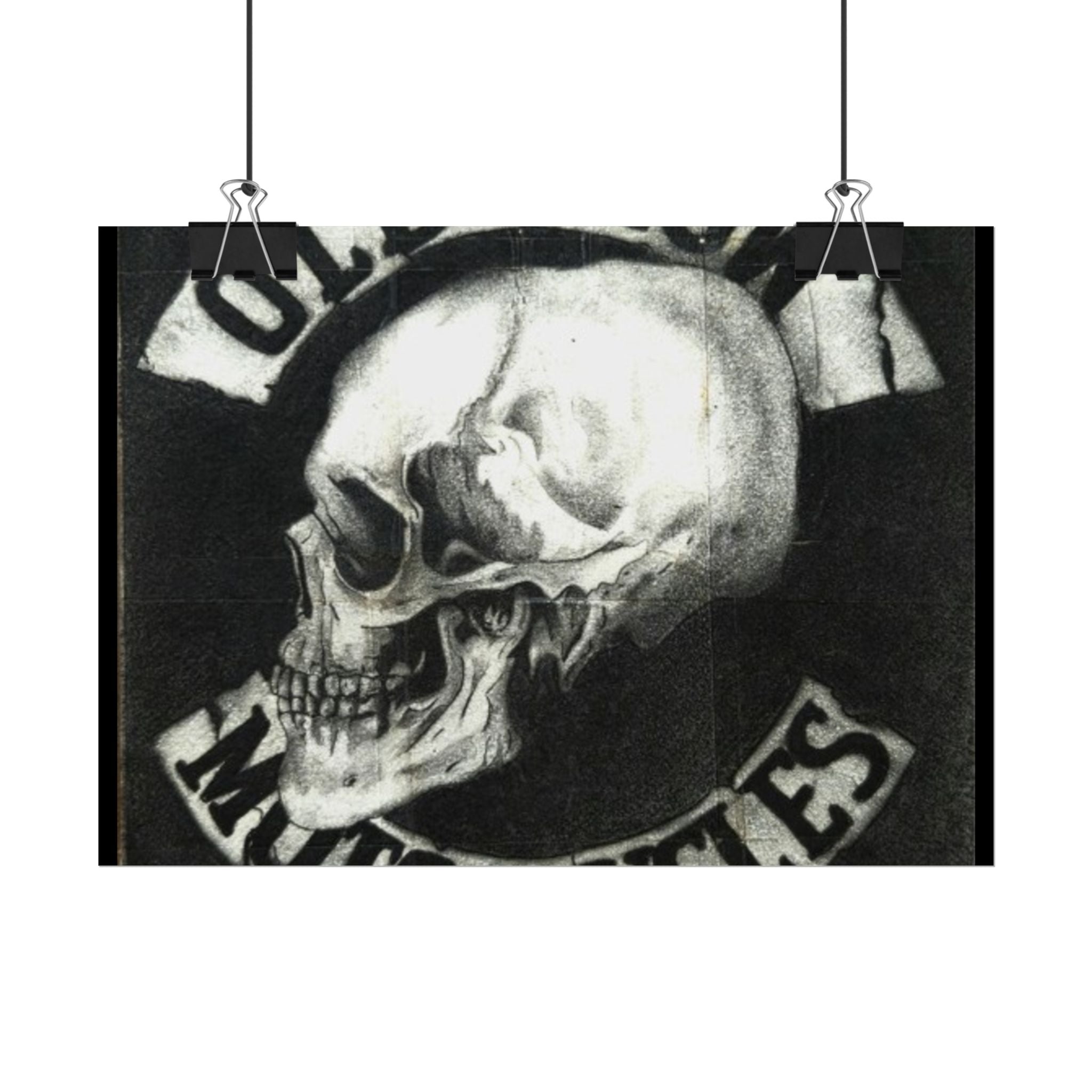 Vintage Motorcycle Skull Rolled Posters