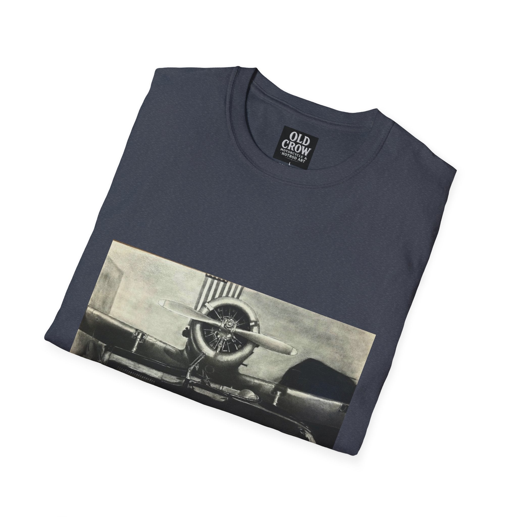 Speed & Sky Softstyle T-Shirt, WW2 Airplane, Hotrod Roadster