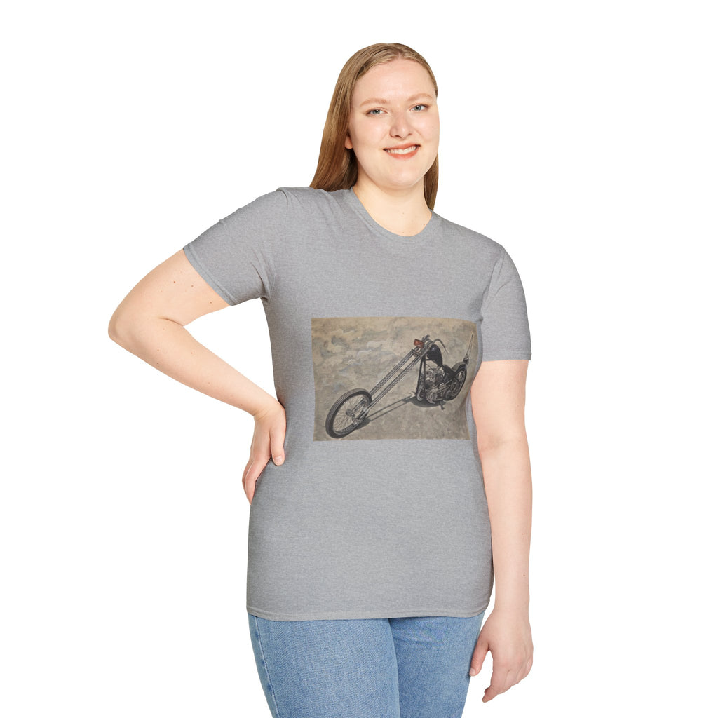 Retro Chopper Motorcycle Poster T-Shirt
