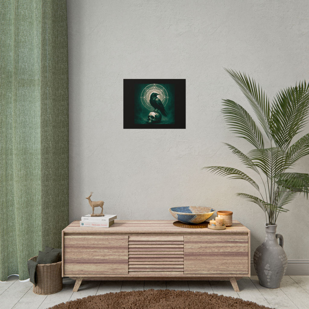 Mystical Raven Art Poster | Dark Aesthetic Wall Decor for Home