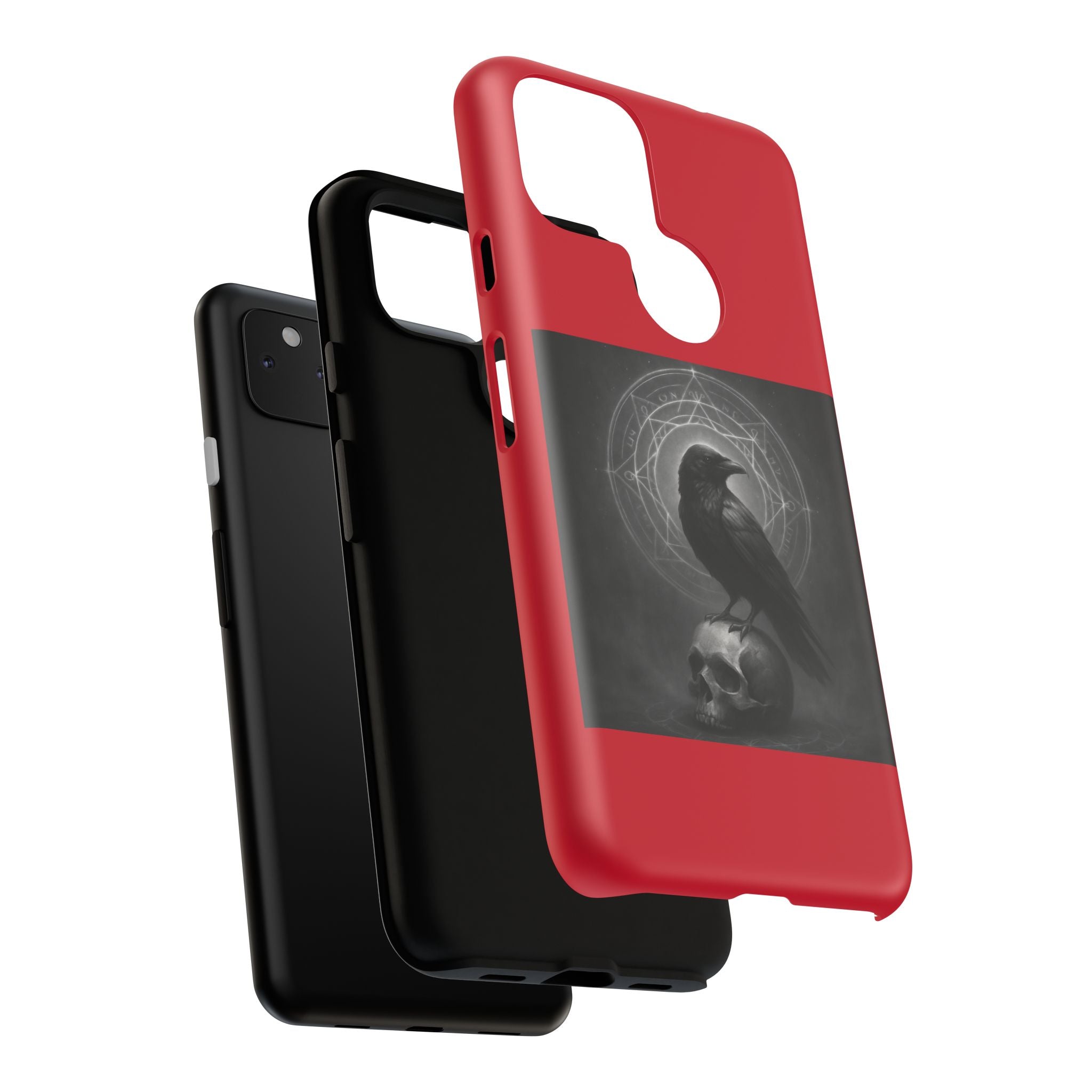 Occult Raven Sigil & Skull Art Cases