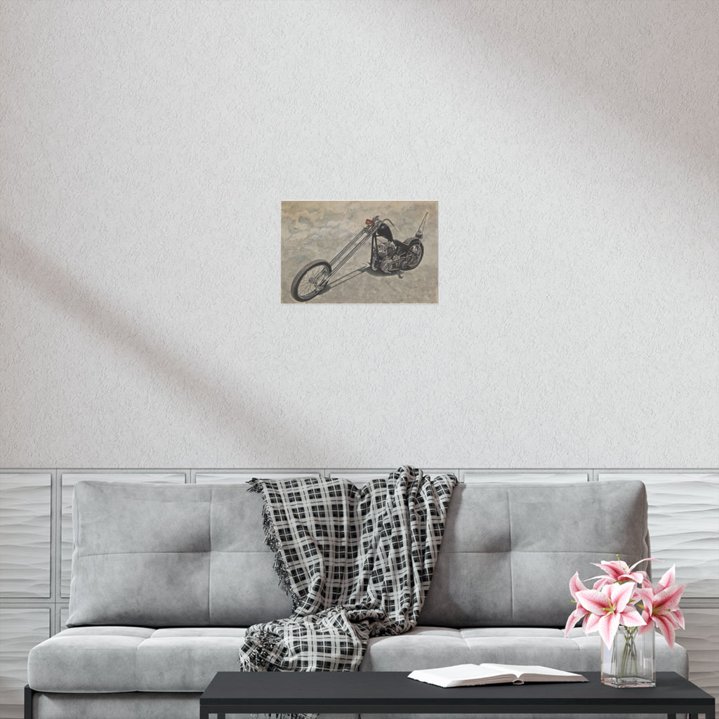Forked Lightning Motorcycle Poster