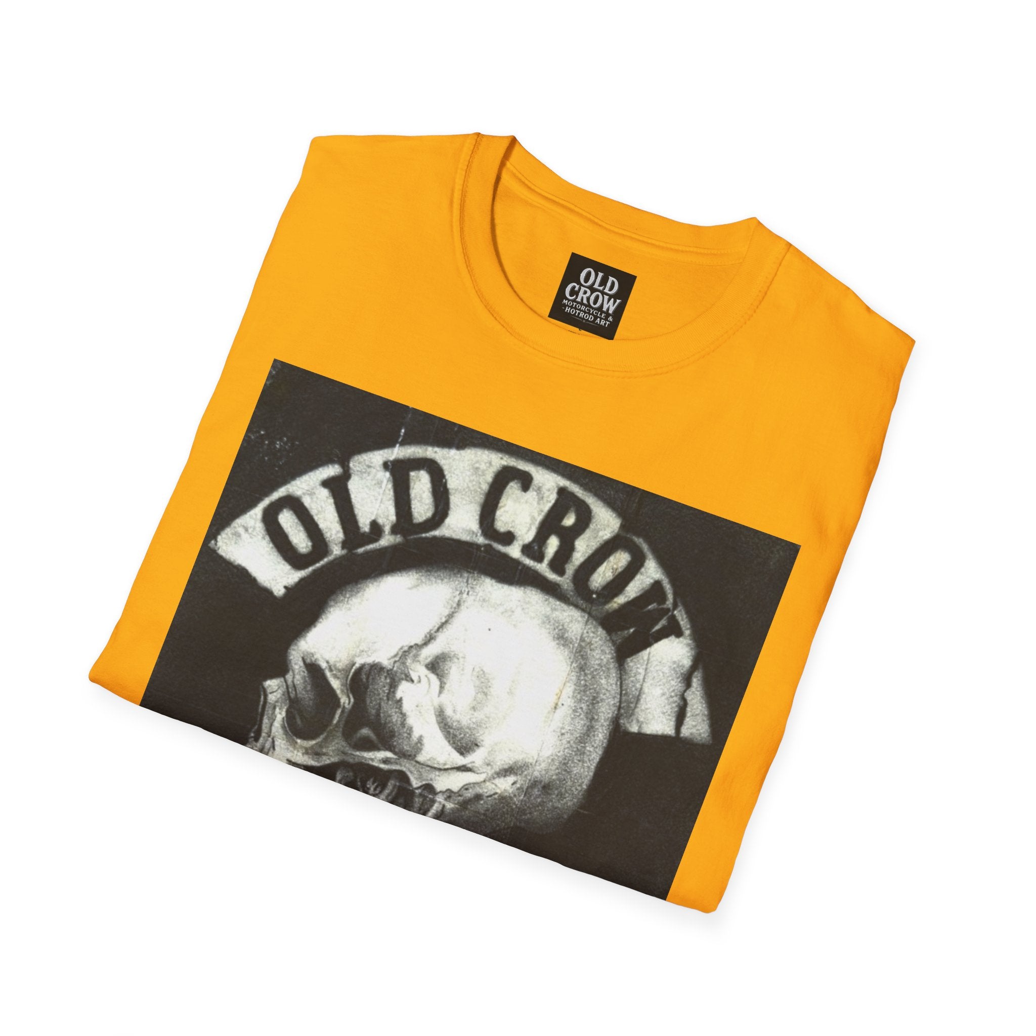 Old Crow Motorcycles Skull Emblem Patch T-Shirt