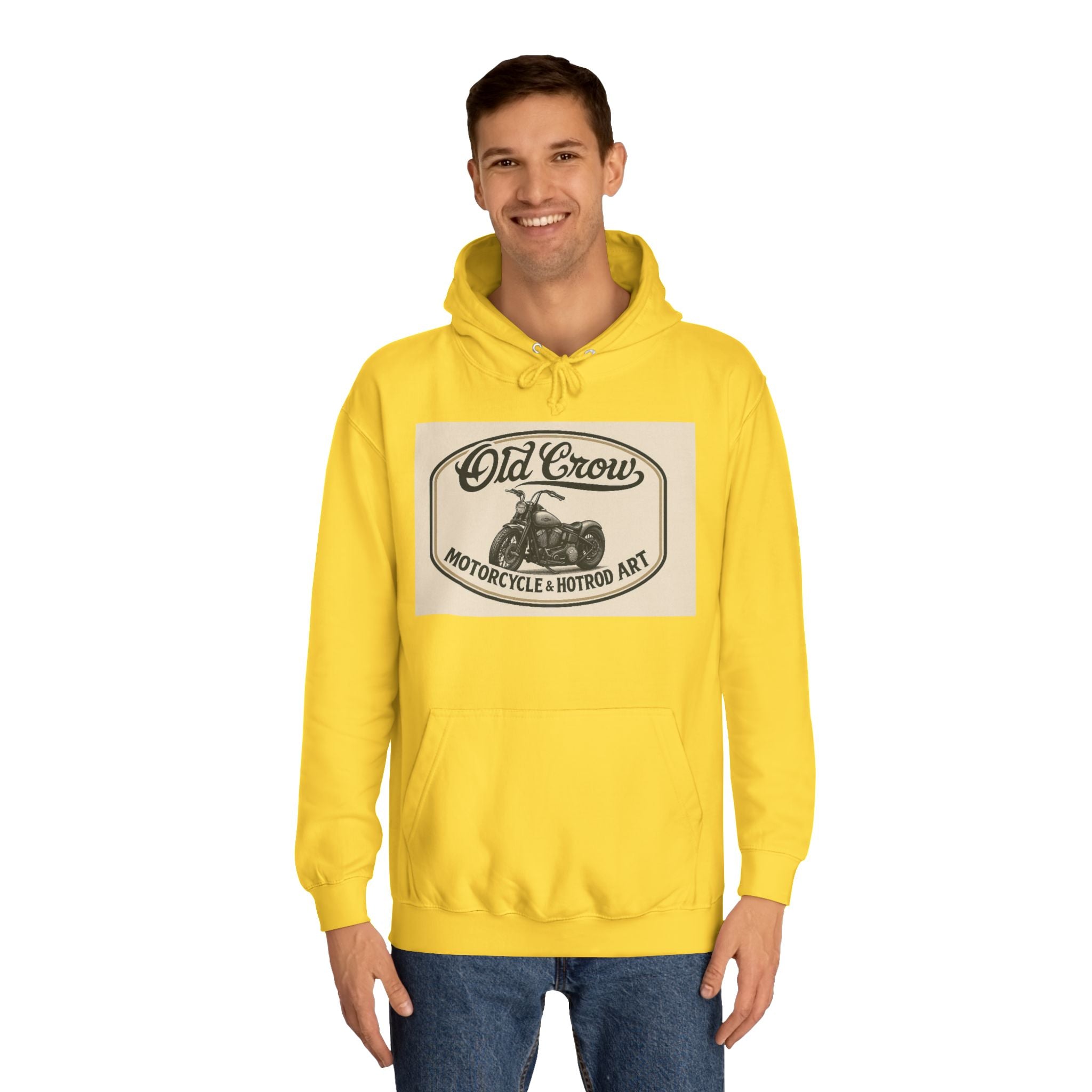 Old Crow Motorcycle & Hotrod College Hoodie