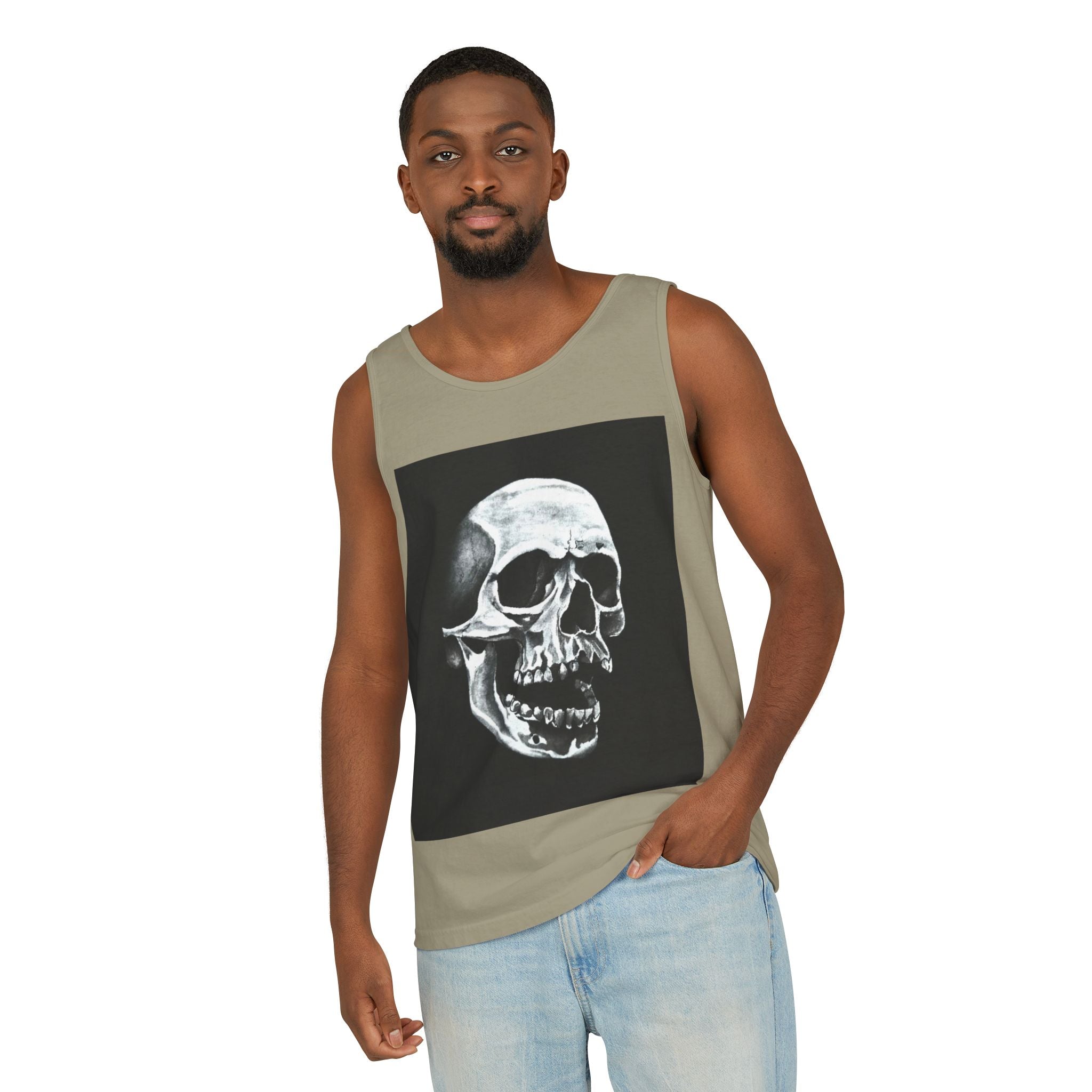 Shadowed Skull Tank Top