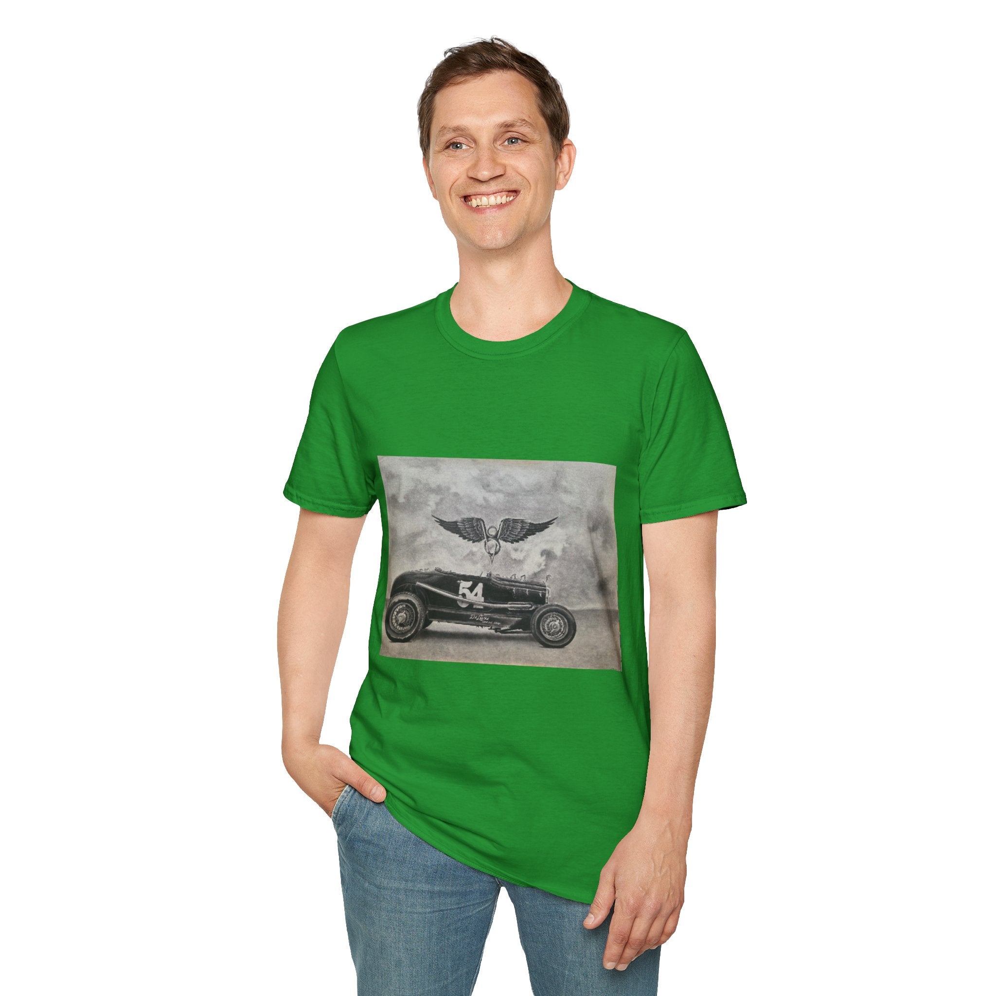 Hotrod Racer No. 54 Softstyle T-Shirt